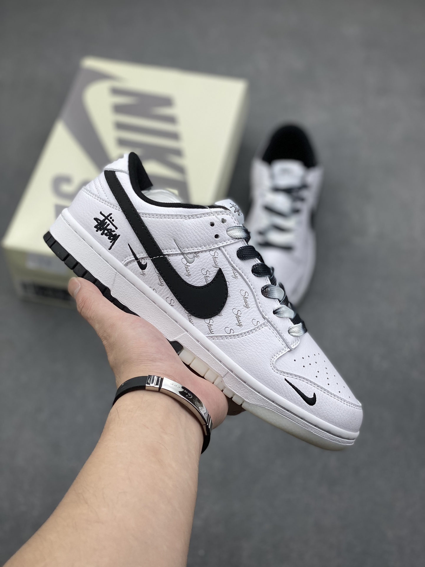 Nike SB Dunk Low Stussy White Black, Anniversary Premium Design, Limited Edition 1 i1731299002 6562 7