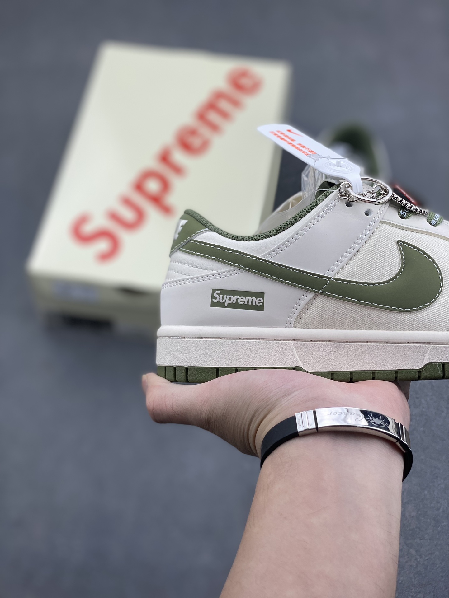 Nike SB Dunk Low Supreme Sneakers - Military Green Canvas Limited Edition 5 i1731948880 5892 1