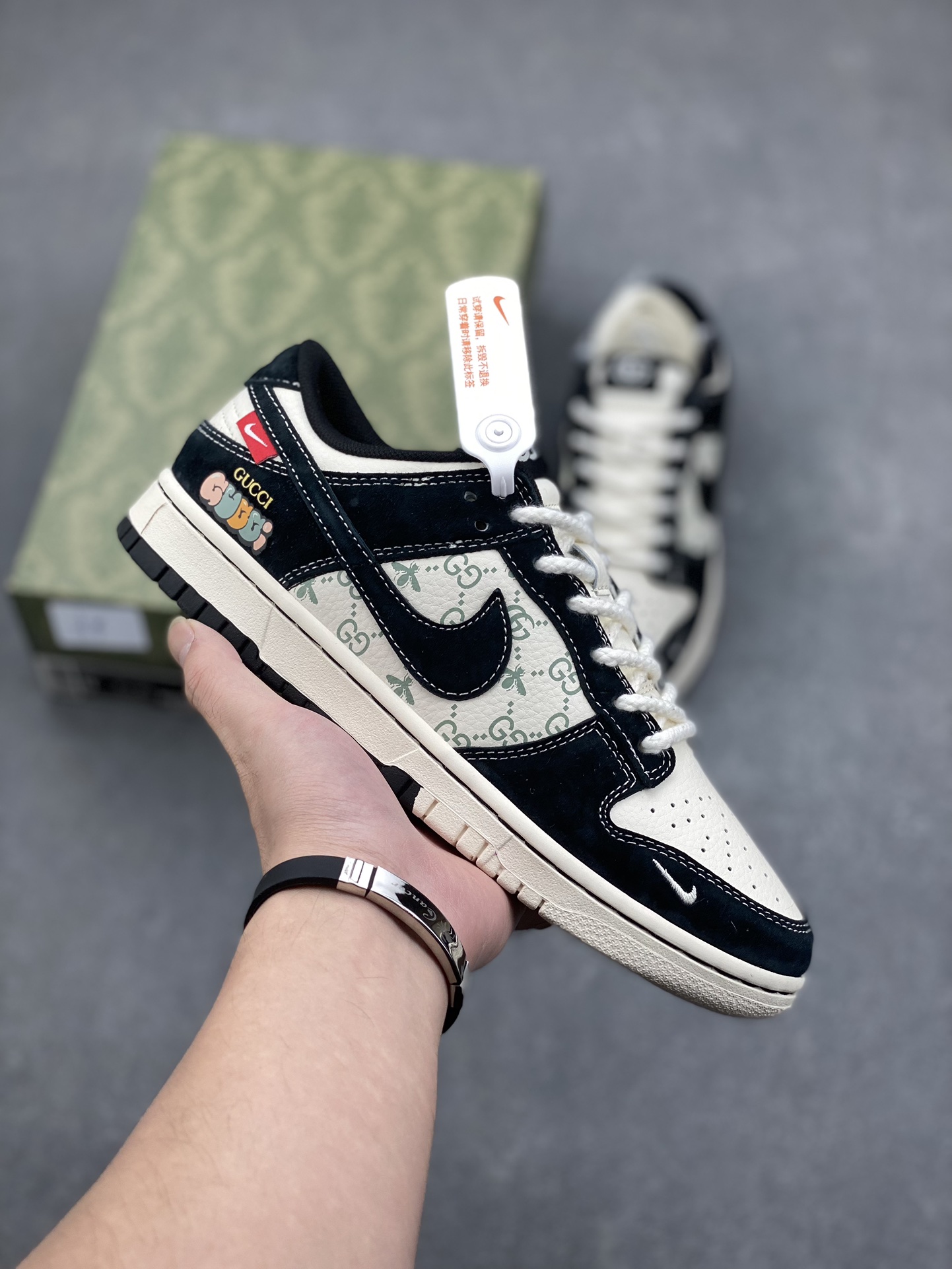Nike SB Dunk Low Gucci Black White: Anniversary High-End Custom Sneakers 2 i1732138483 2679 2