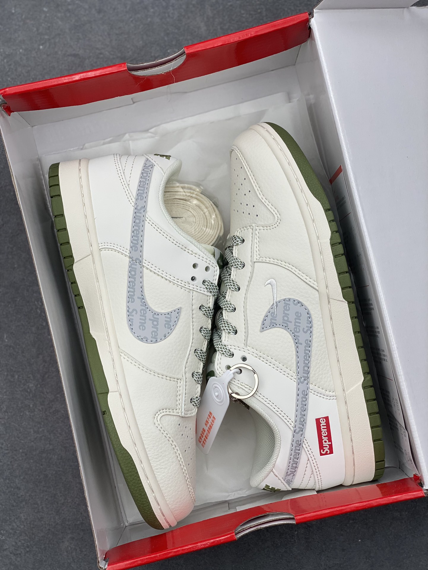 Nike SB Dunk Low Supreme Collab Cream Anniversary Edition Custom Sneakers 10 i1732138728 1054 7