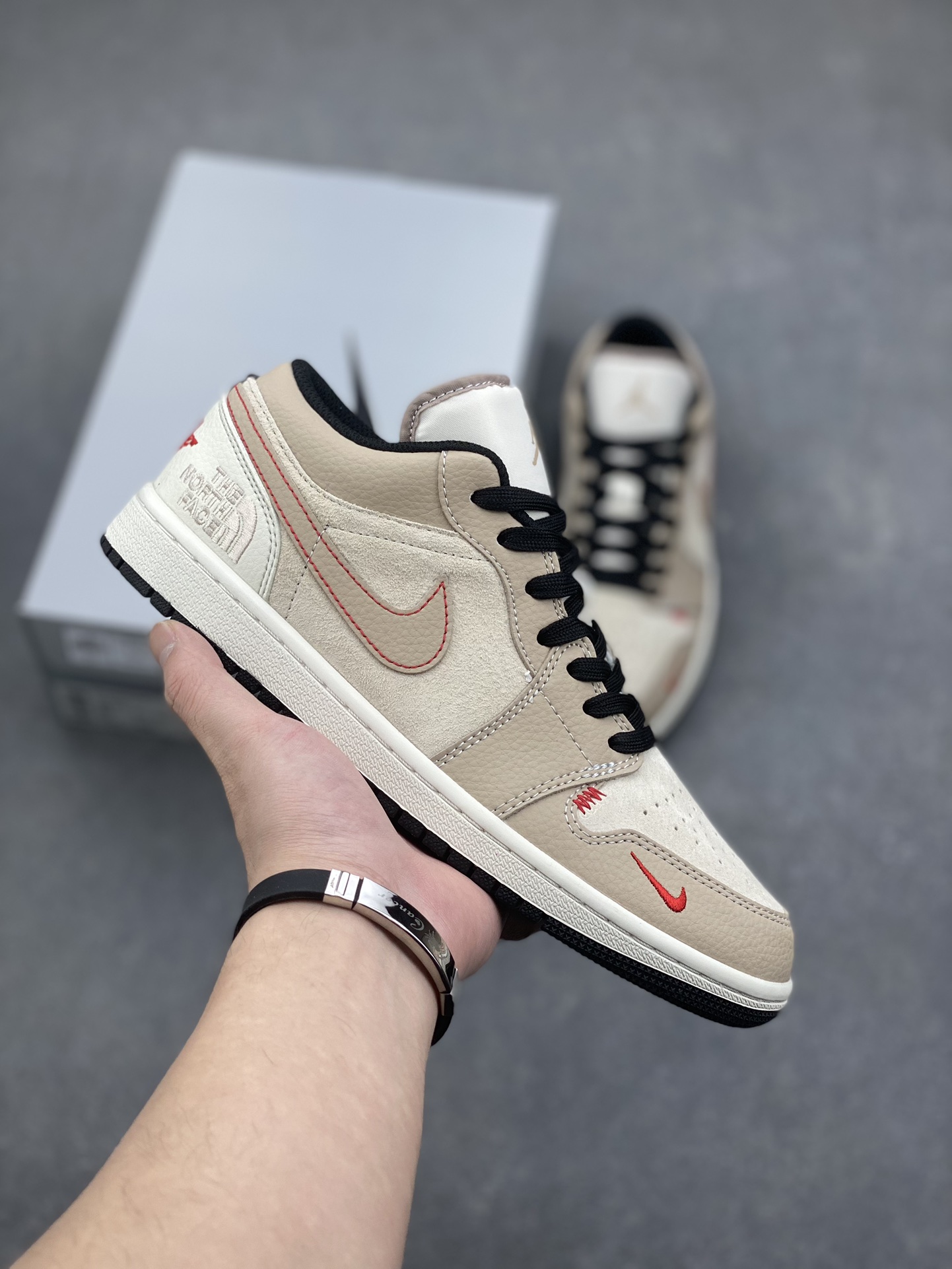 Nike Air Jordan 1 The North Face Low Top Sneakers - 'Light Brown' 1 i1733330741 6443 1