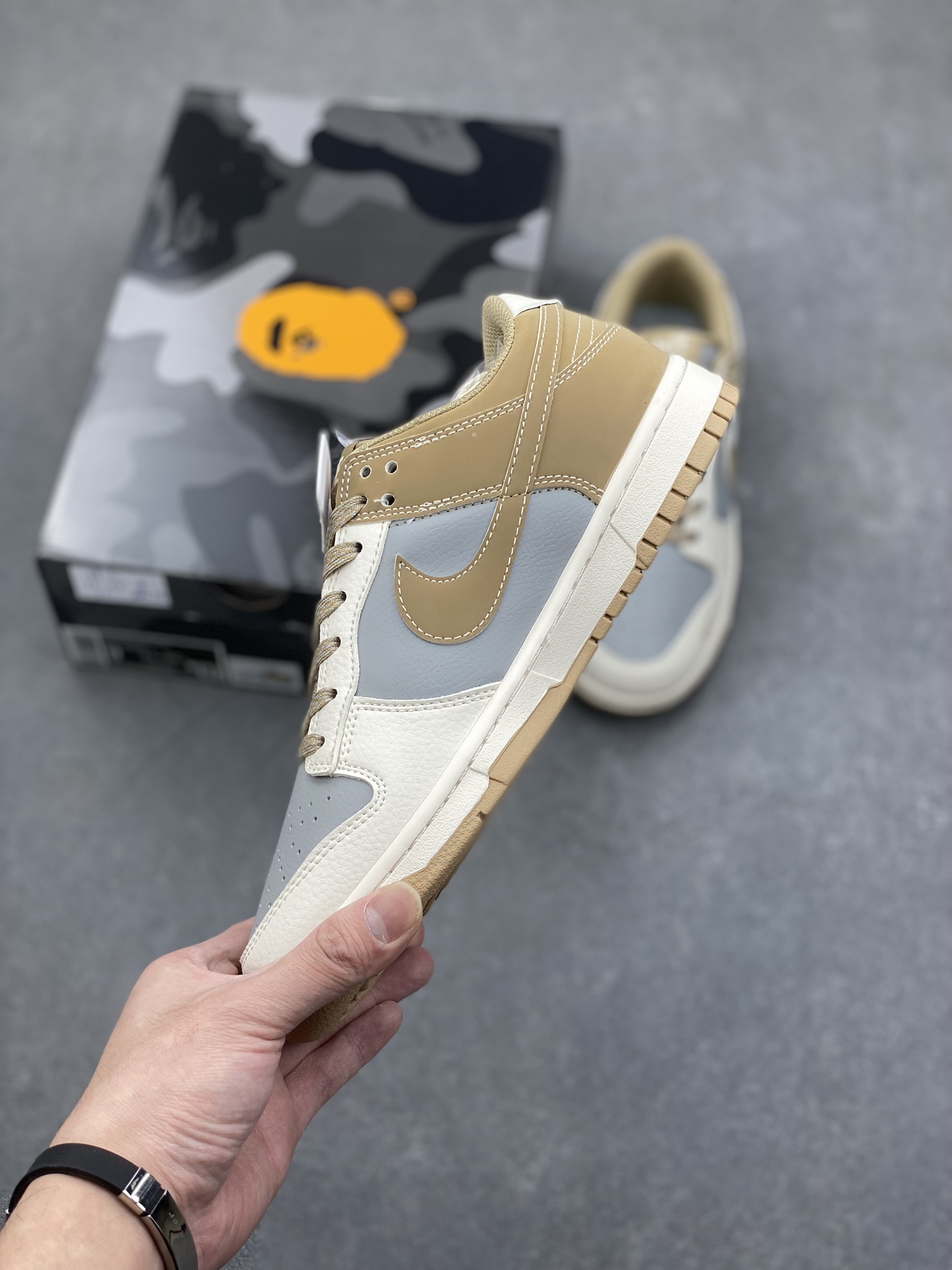 Nike SB Dunk Low Bape Collab Gray Brown Casual Sneakers 4 i1733610626 689 6