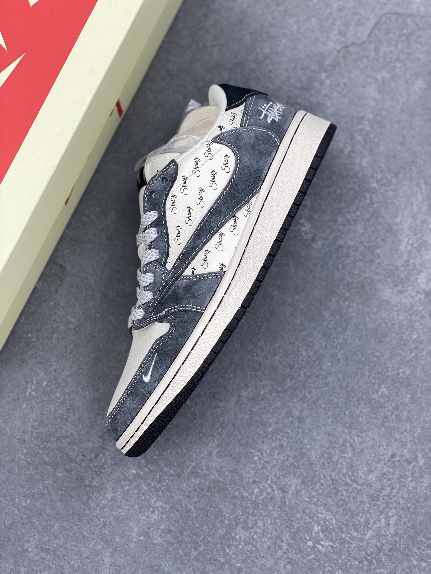 Nike x Stussy Air Force 1 Low Sneakers - Grey Print, Limited Edition Shoes 7 i1734369989 2465 0