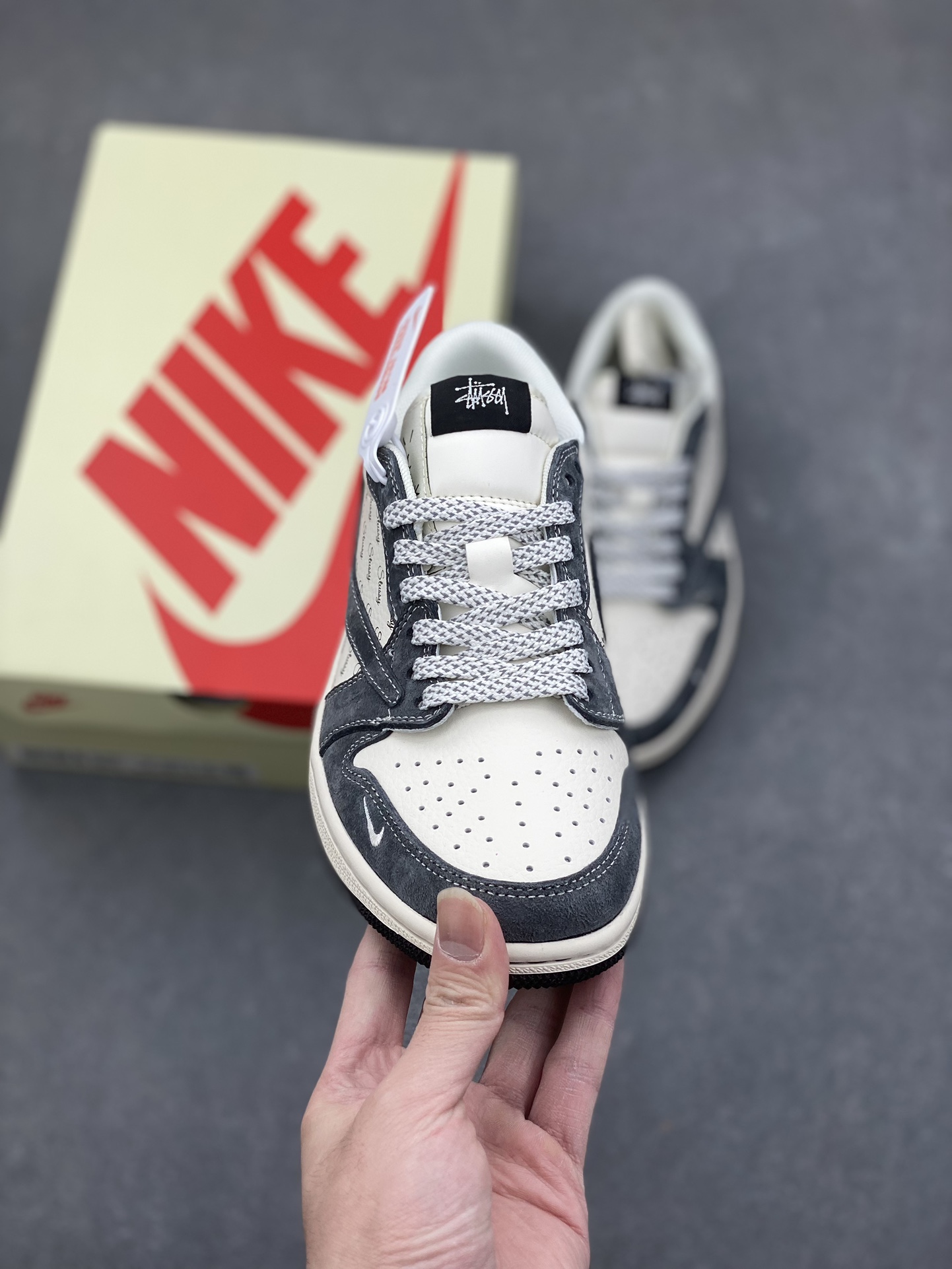 Nike x Stussy Air Force 1 Low Sneakers - Grey Print, Limited Edition Shoes 2 i1734369989 8819 4