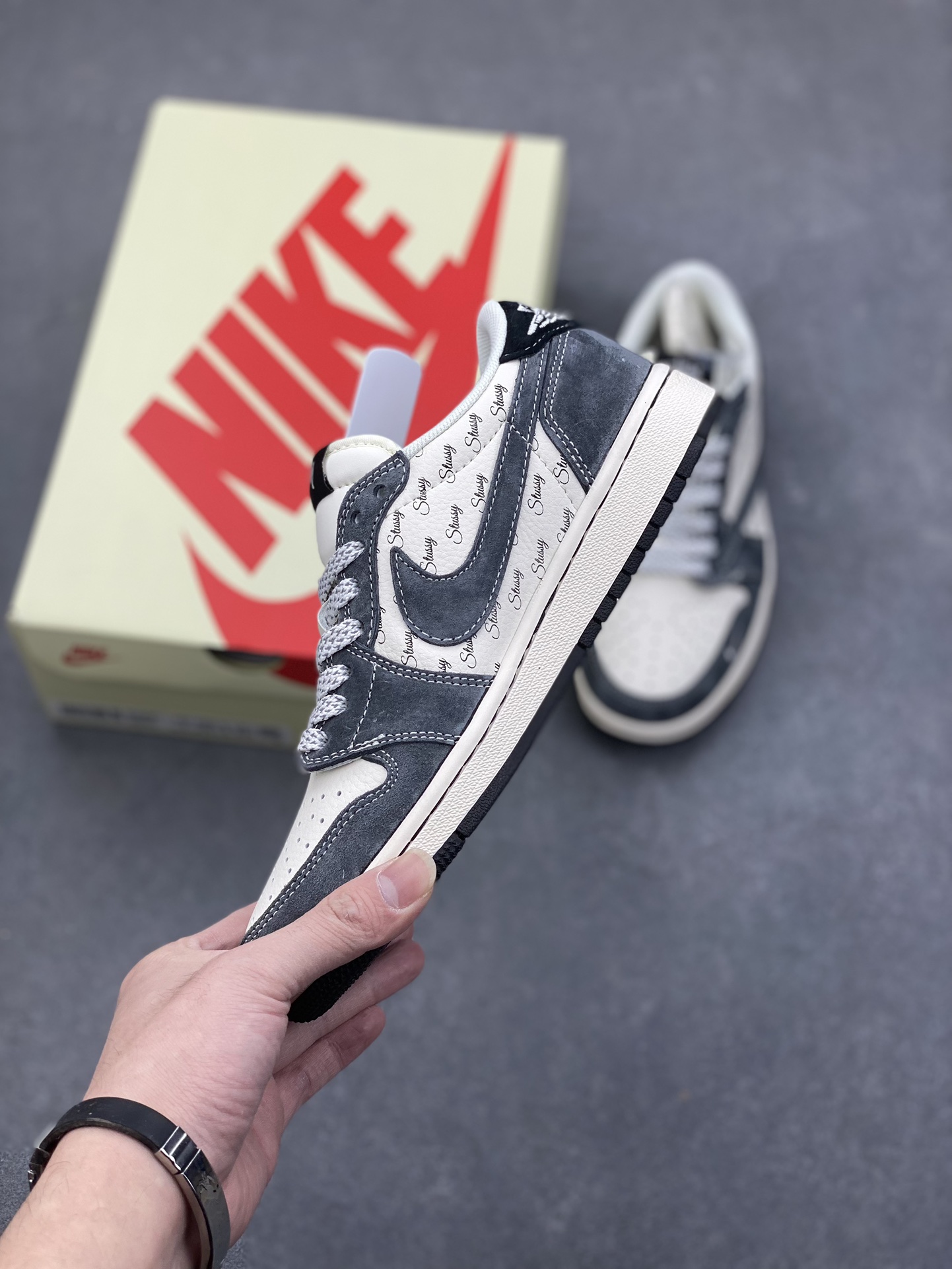 Nike x Stussy Air Force 1 Low Sneakers - Grey Print, Limited Edition Shoes 3 i1734369989 8971 2