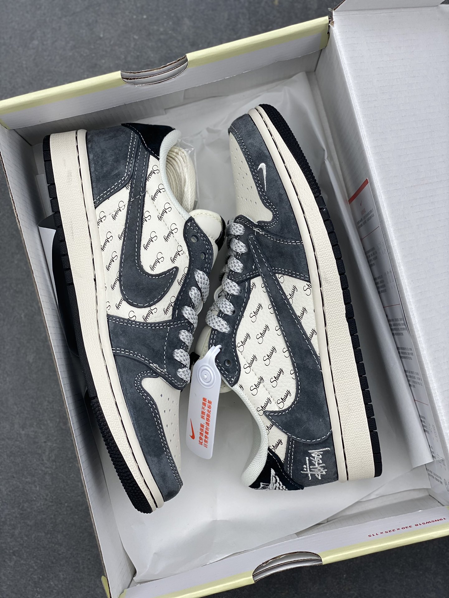 Nike x Stussy Air Force 1 Low Sneakers - Grey Print, Limited Edition Shoes 9 i1734369990 620 8