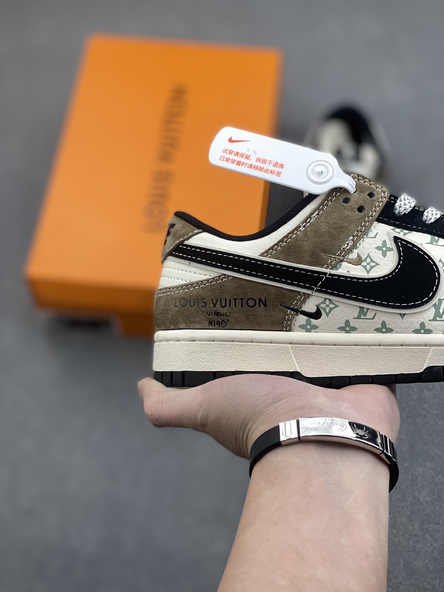Nike SB Dunk Low Louis Vuitton Custom Black Brown Sneakers 6 i1734556371 3689 0
