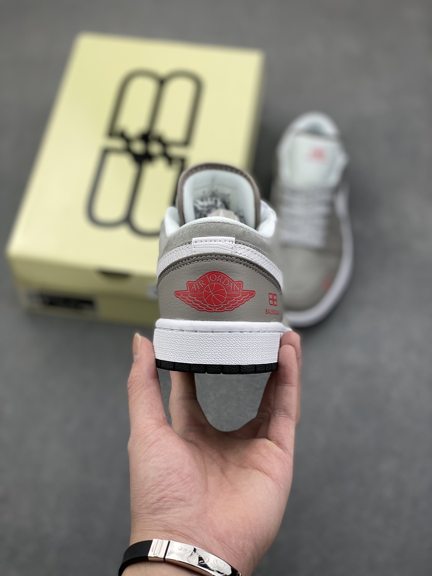 Nike Air Jordan 1 Low Grey White Red Casual Shoes 5 i1735154590 7653 1