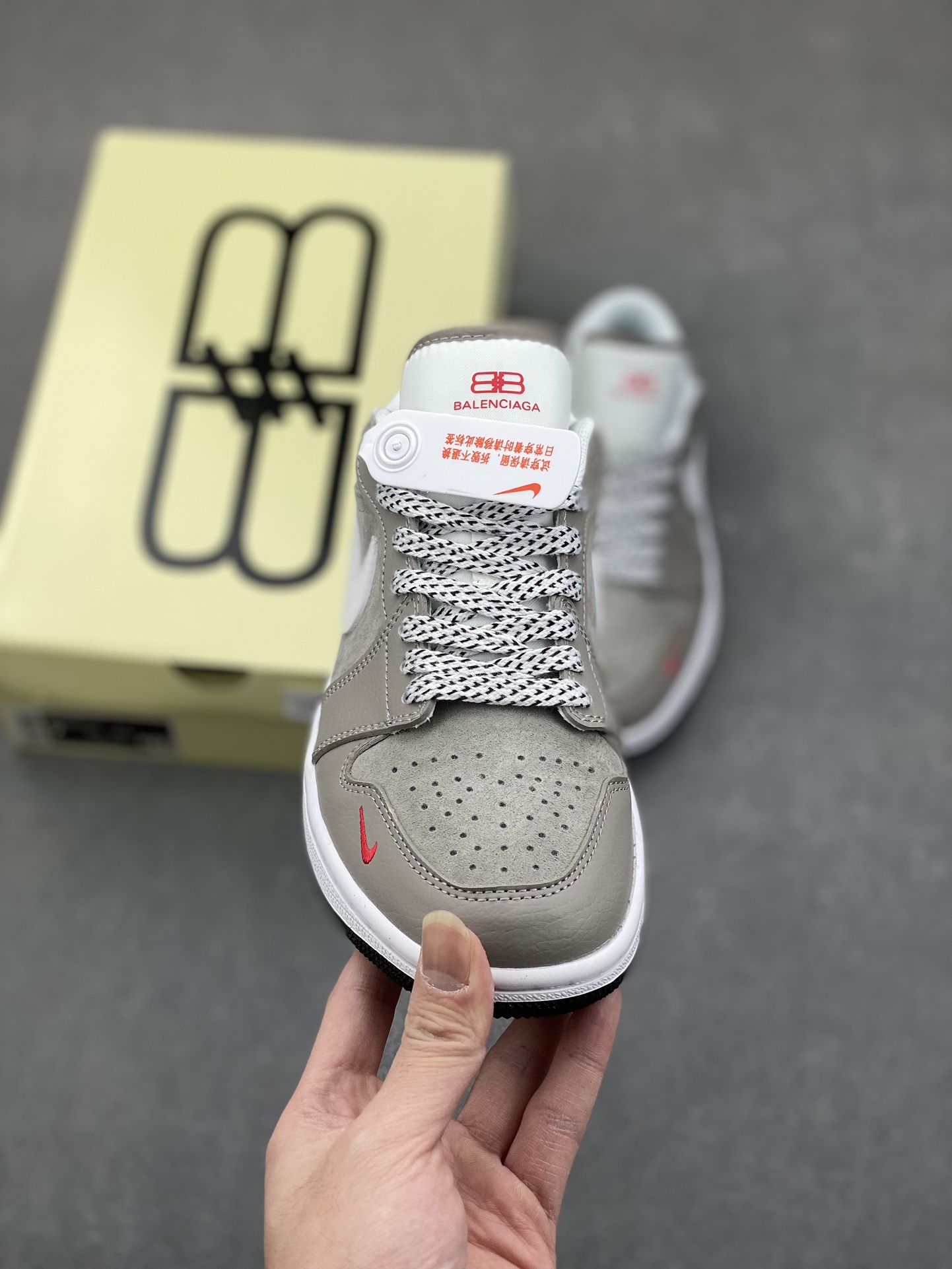 Nike Air Jordan 1 Low Grey White Red Casual Shoes 3 i1735154591 9976 6