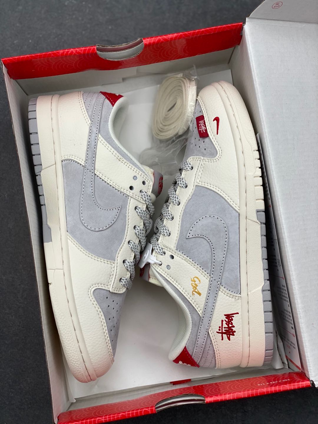 Nike SB Dunk Low x Stussy 'Year of the Snake' White Grey (Various Sizes) 10 i1735592431599 9359 0 8