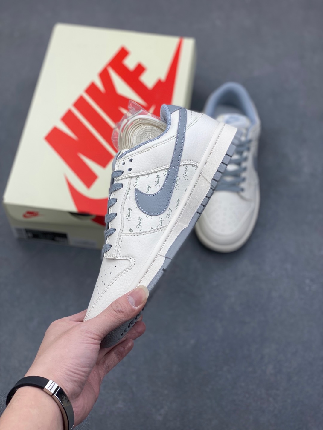 Nike SB Dunk Low Stussy Collab Gray Casual Sneakers, Anniversary Edition 3 i1735754572628 1126 0 2