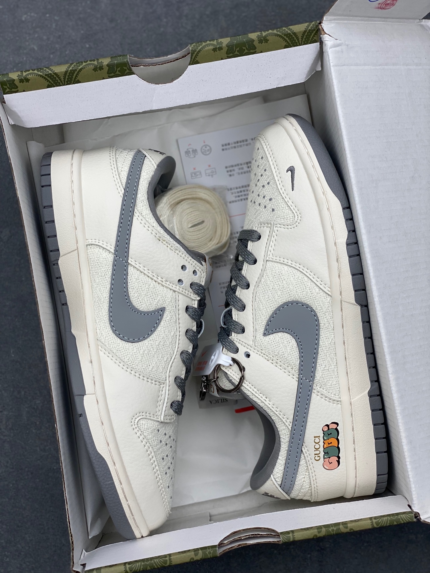 Nike SB Dunk Low Gucci Collab - Cream/Gray, Custom Edition, All Sizes Available 9 i1736194556025 6754 0 8