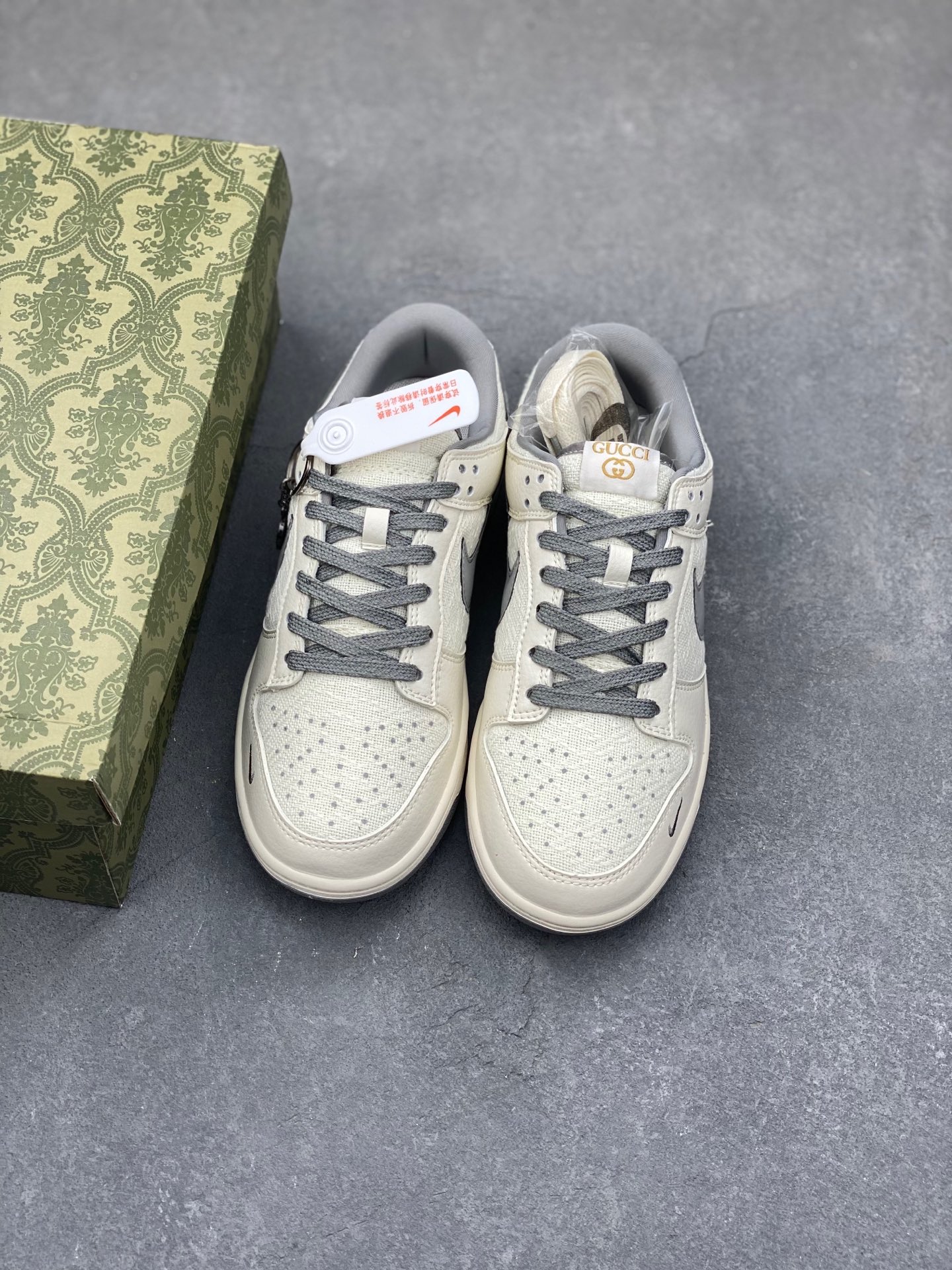 Nike SB Dunk Low Gucci Collab - Cream/Gray, Custom Edition, All Sizes Available 8 i1736194556330 1641 0 7