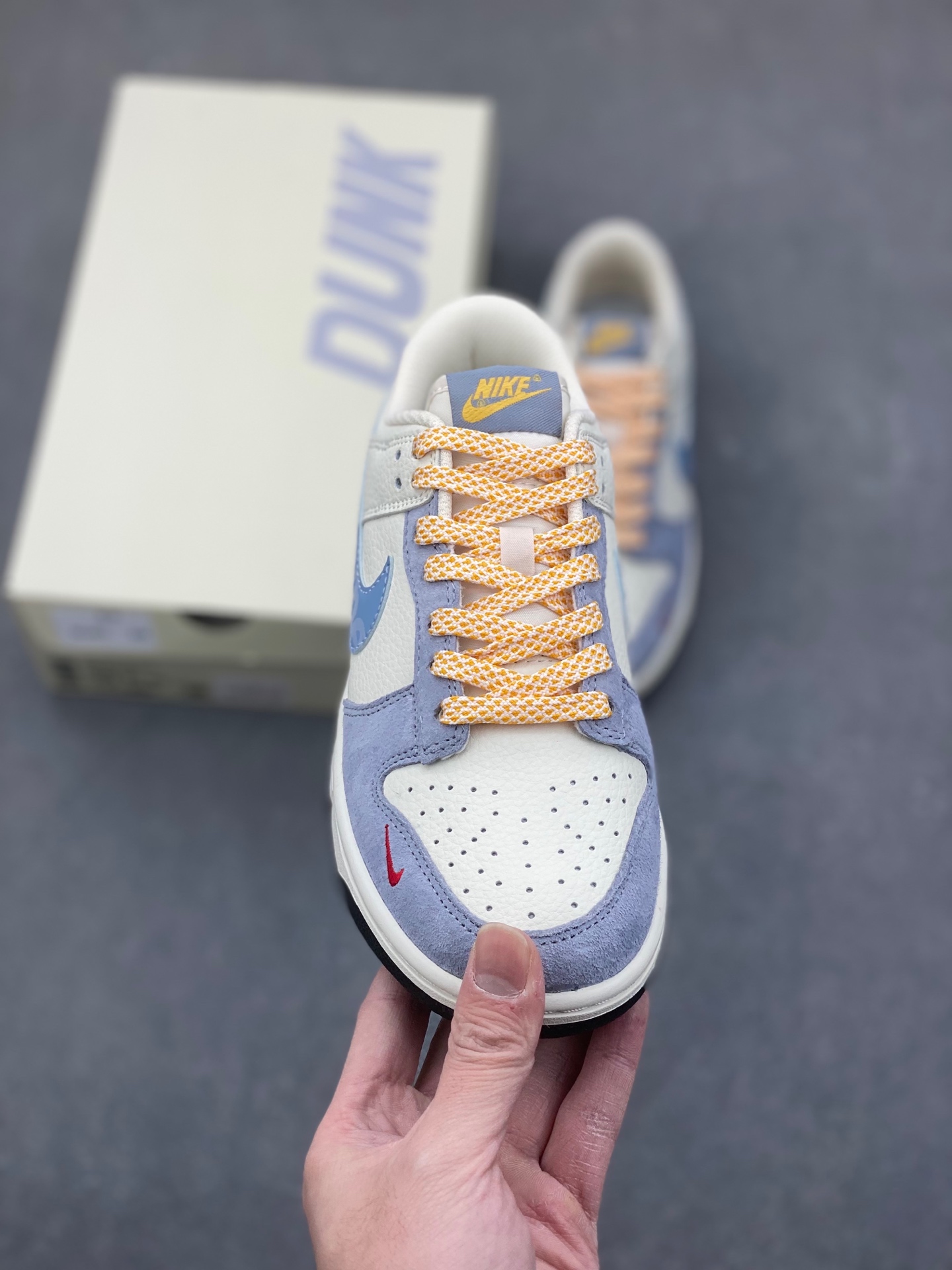 Nike SB Dunk Low x Supreme White Blue Purple, Original Leather, Comfort Fit 2 i1736725314434 4833 0 1