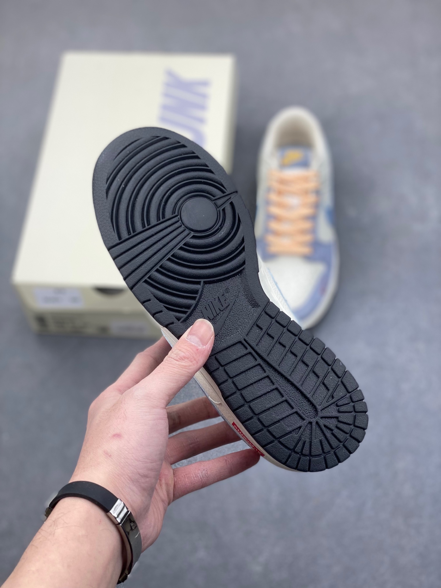 Nike SB Dunk Low x Supreme White Blue Purple, Original Leather, Comfort Fit 6 i1736725315908 4333 0 5