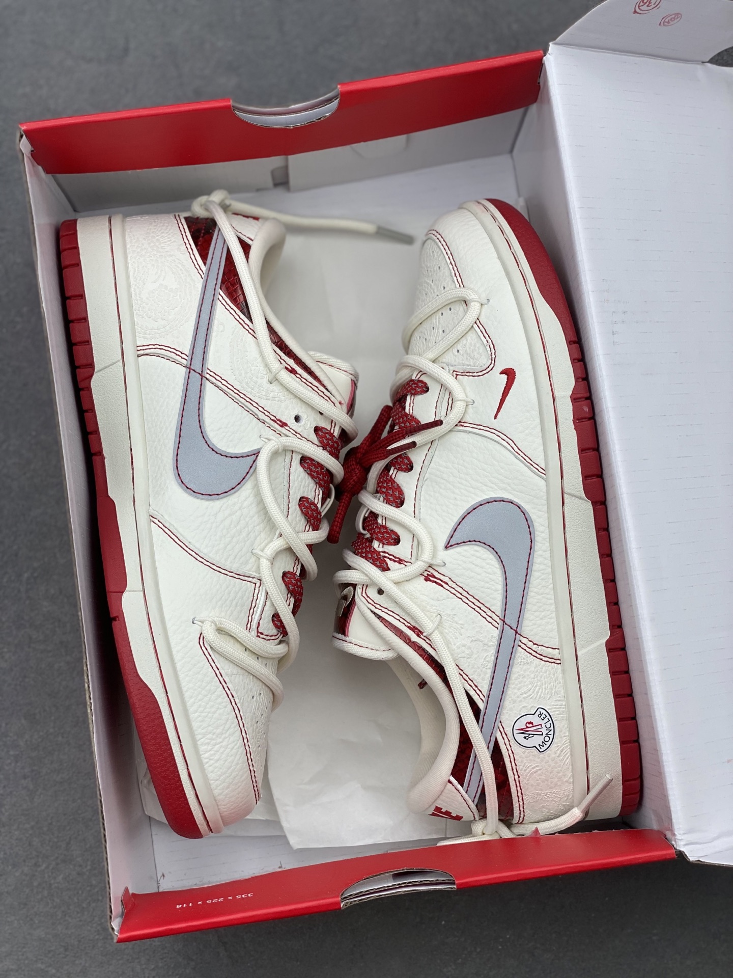 Nike Dunk Low SP Moncler White Grey Burgundy Shoes CH6336-620 10 i1739997145153 7578 0 8