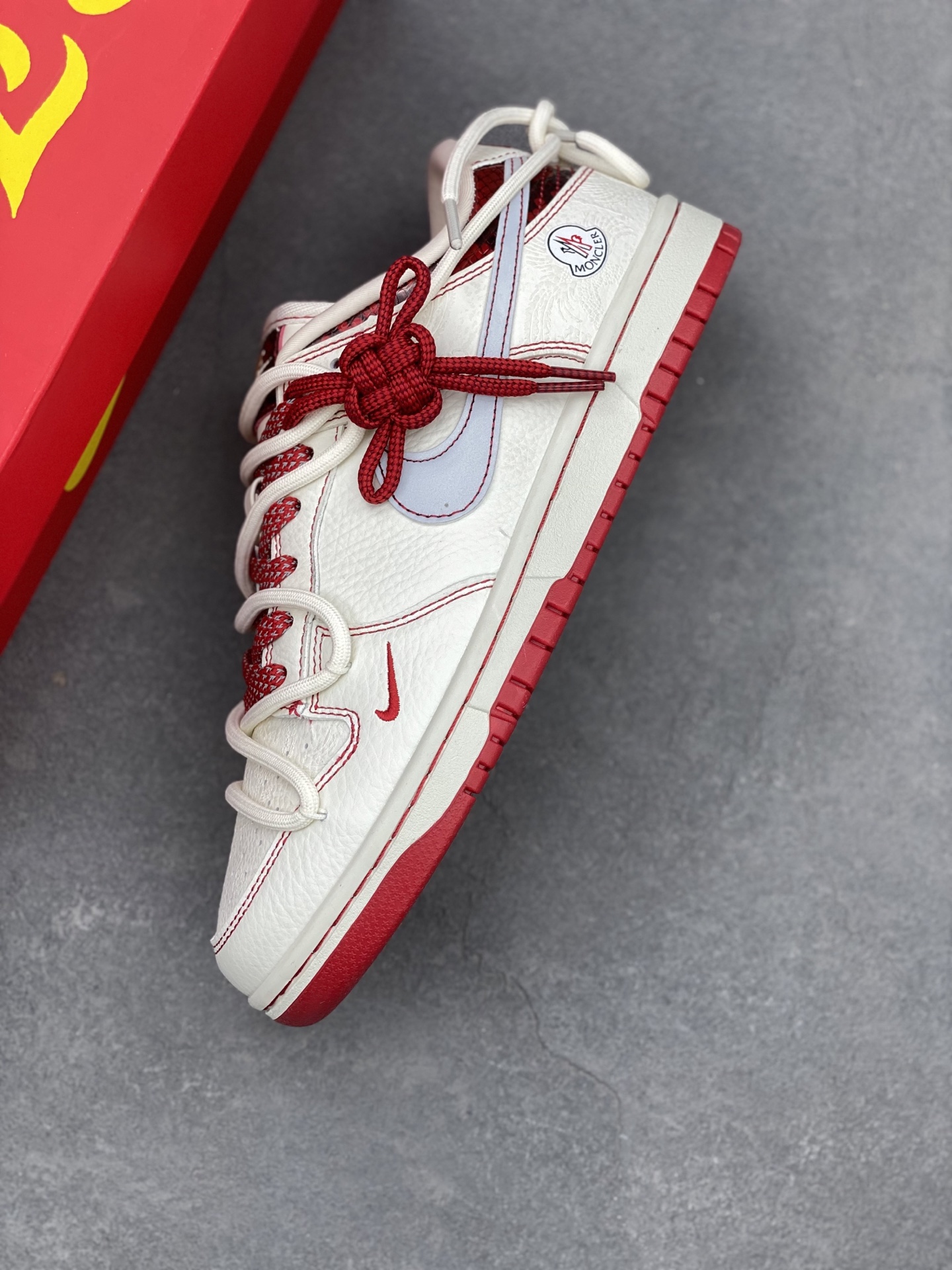 Nike Dunk Low SP Moncler White Grey Burgundy Shoes CH6336-620 8 i1739997148559 3516 0 6