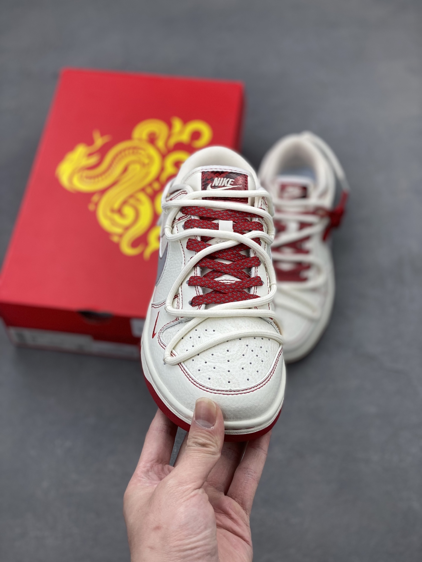 Nike Dunk Low SP Moncler White Grey Burgundy Shoes CH6336-620 3 i1739997148619 5554 0 1