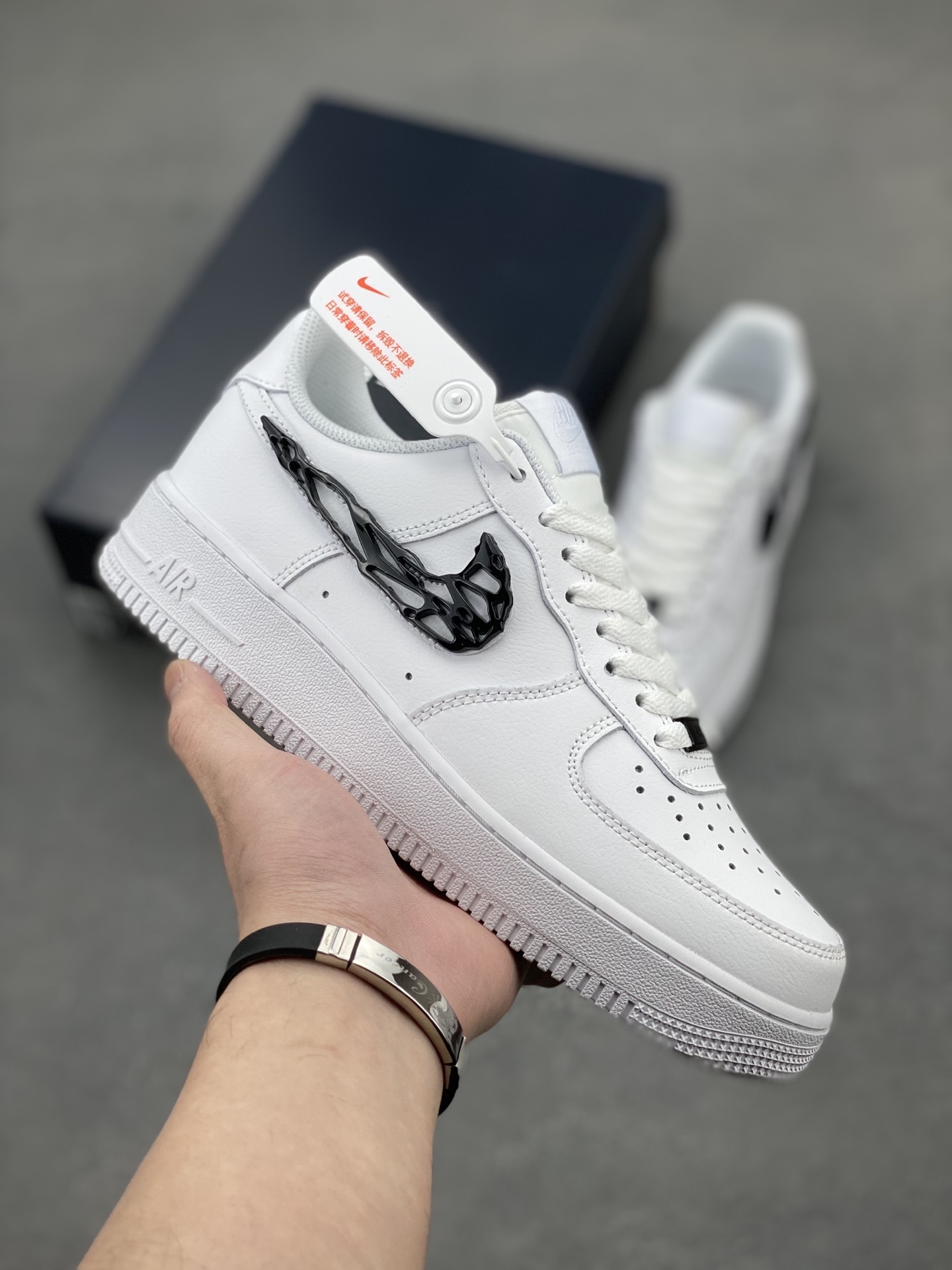 Nike Air Force 1 '07 Low White/Black Casual Shoes (IF1686-101) 2 i1742593133891 9839 0 0