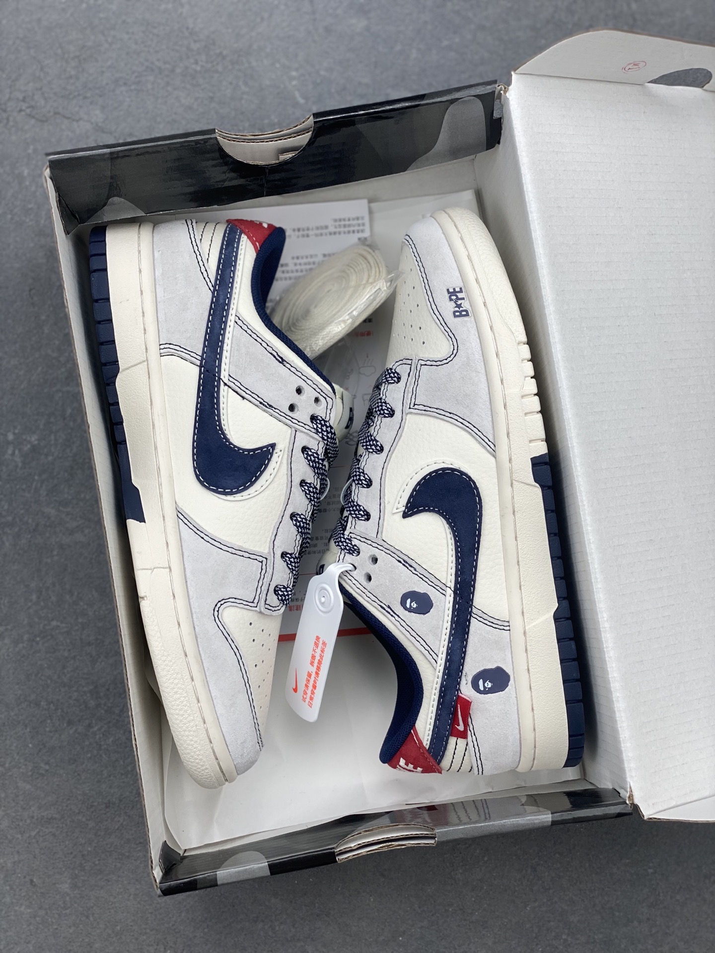 Nike SB Dunk Low BAPE Collaboration Blue White Premium Sneakers 10 i1743536347895 8094 0 8