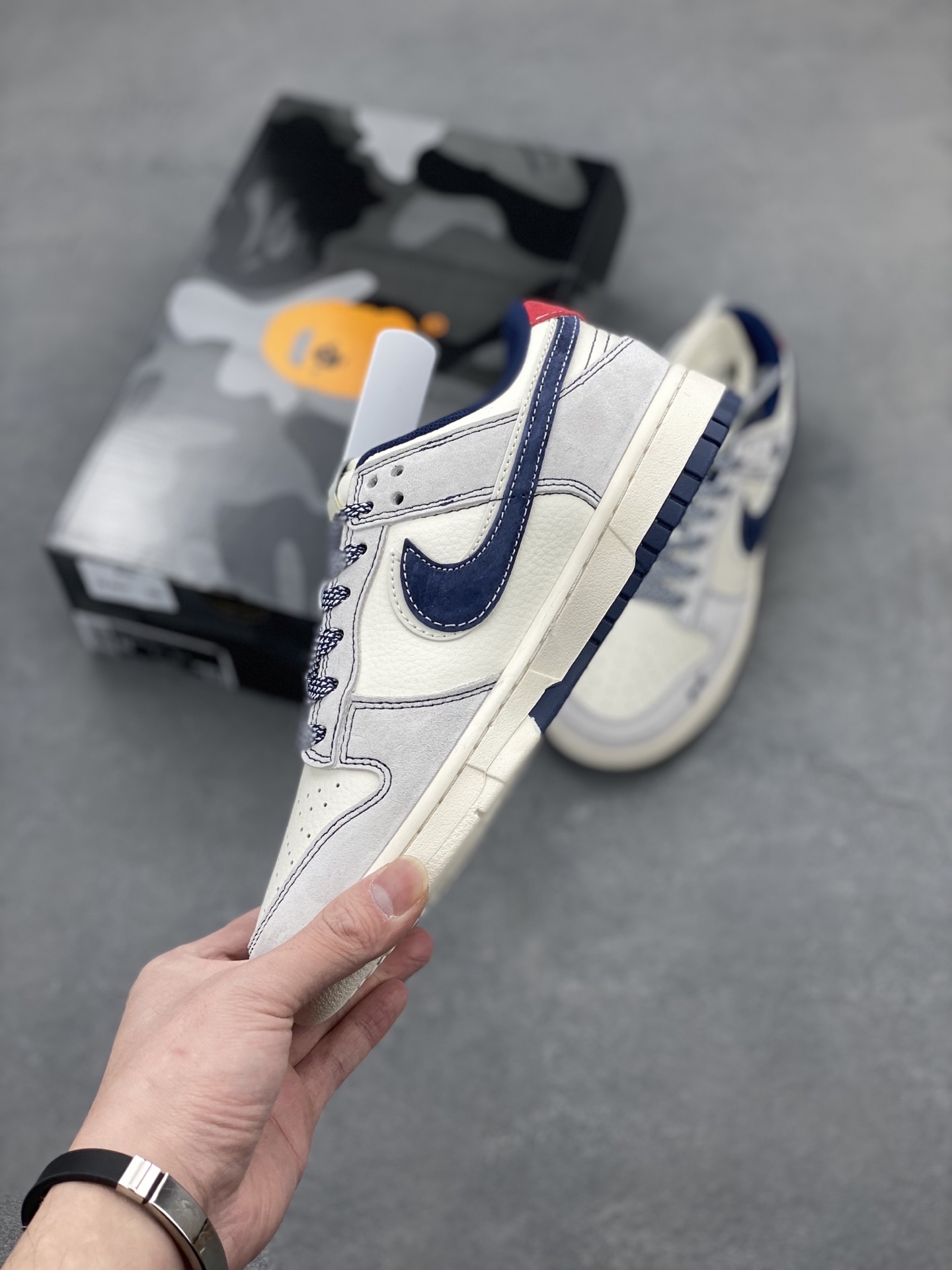 Nike SB Dunk Low BAPE Collaboration Blue White Premium Sneakers 4 i1743536349613 4057 0 2