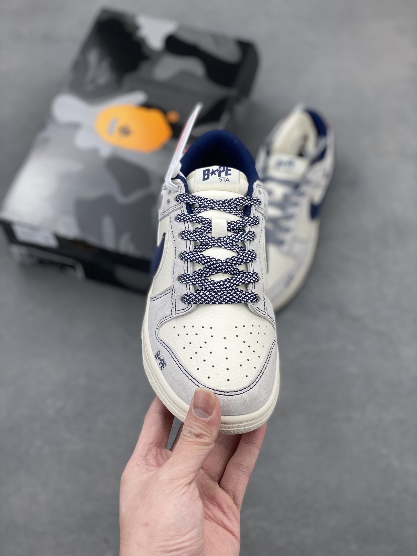Nike SB Dunk Low BAPE Collaboration Blue White Premium Sneakers 3 i1743536352182 1271 0 1