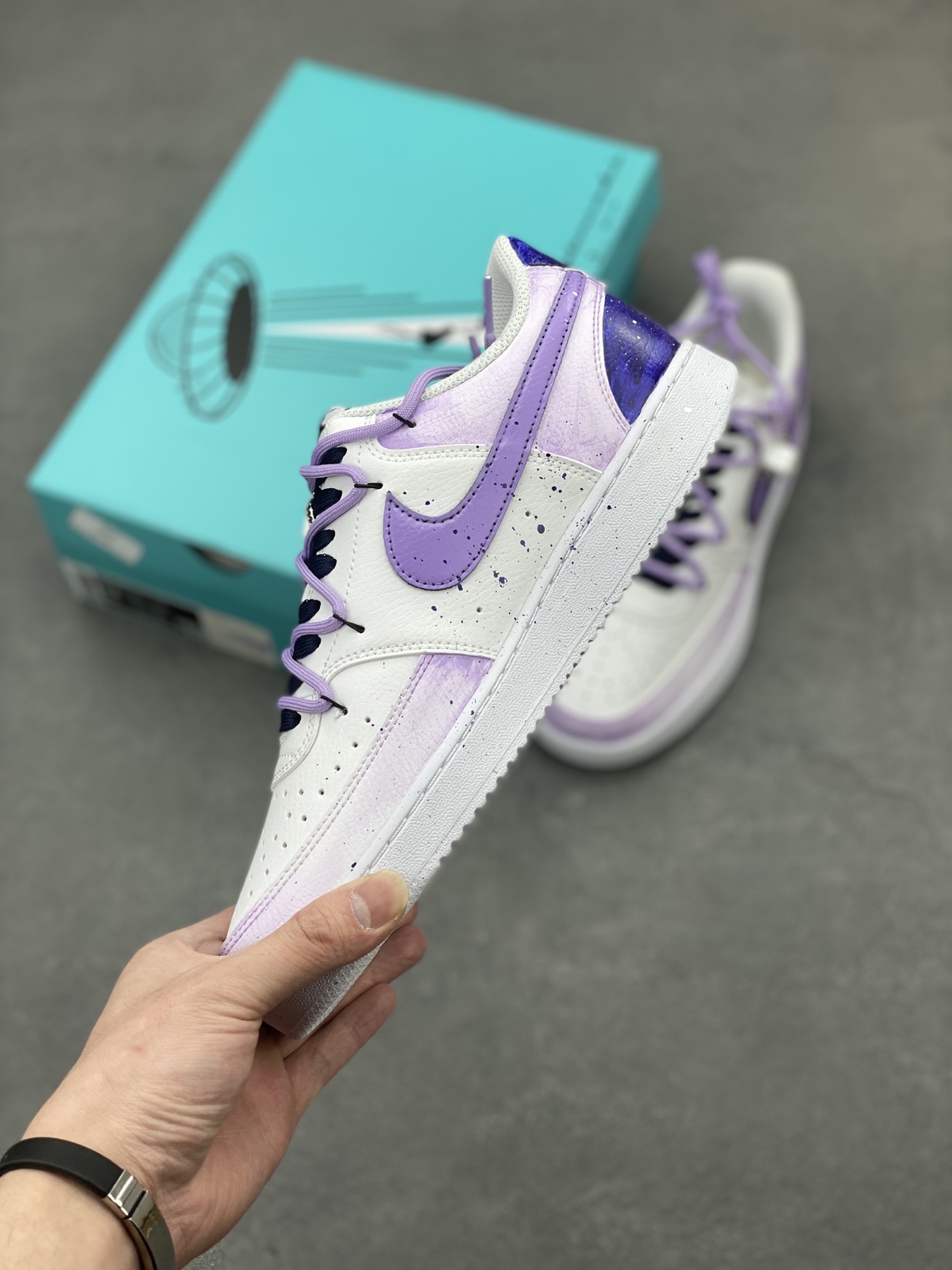 Nike Court Vision Low Custom Galaxy Sneakers - Hand-Painted, Unique Design 4 i1743610656973 4495 0 2