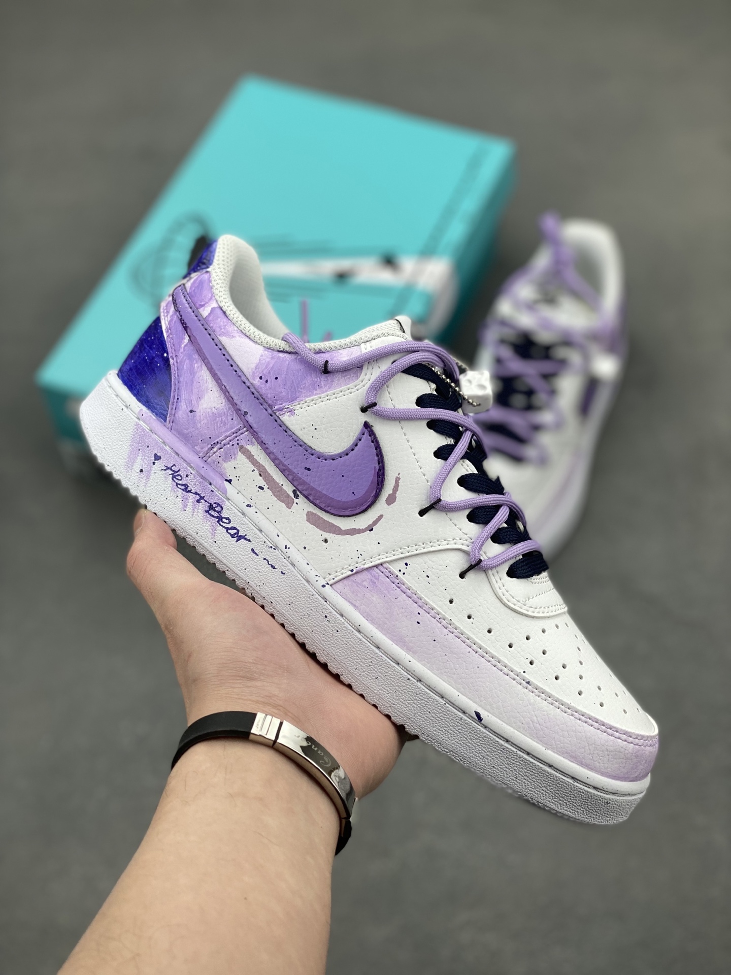 Nike Court Vision Low Custom Galaxy Sneakers - Hand-Painted, Unique Design 2 i1743610659403 2836 0 0
