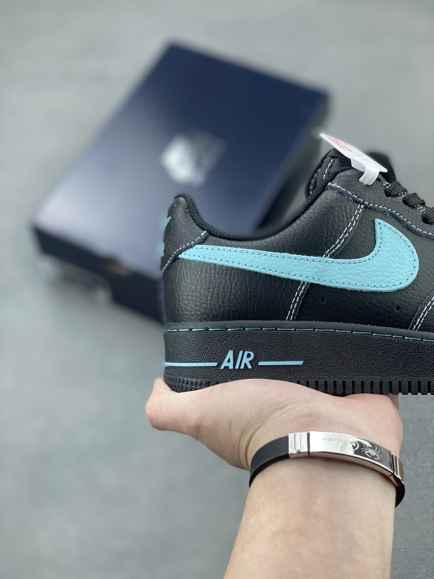 Nike Air Force 1 '07 Low Black/Tiffany Blue Limited Edition Sneakers 6 i1743610967796 7891 0 4