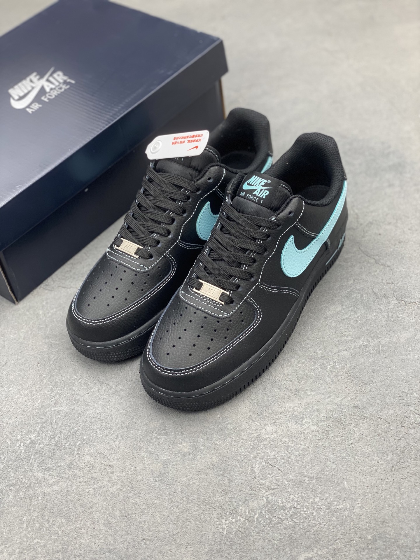Nike Air Force 1 '07 Low Black/Tiffany Blue Limited Edition Sneakers 9 i1743610968474 7652 0 7