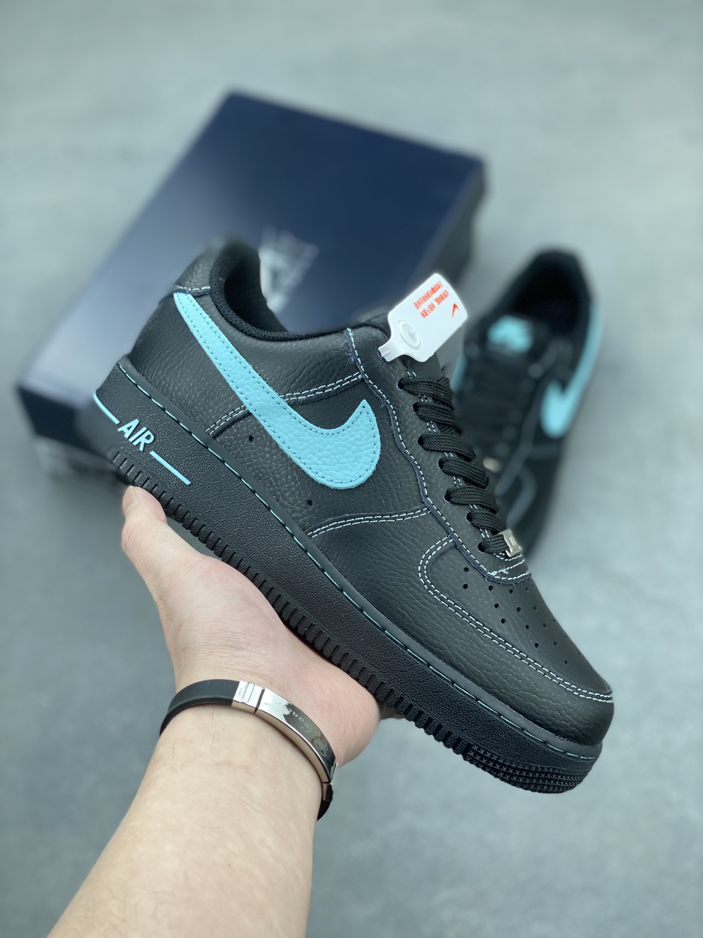 Nike Air Force 1 '07 Low Black/Tiffany Blue Limited Edition Sneakers 2 i1743610971158 8866 0 0