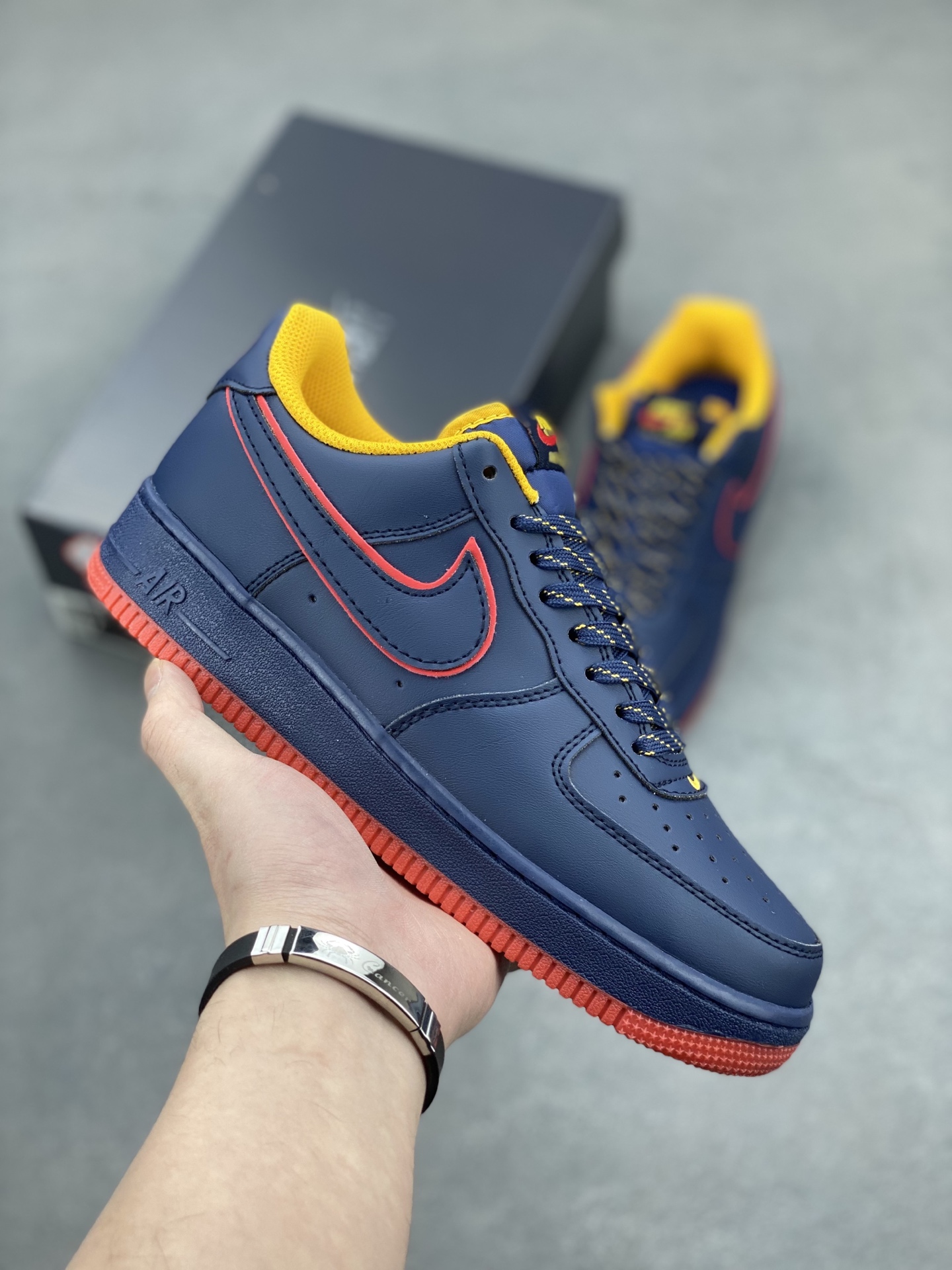 Nike Air Force 1 '07 Low Sneakers - Limited Edition, Navy/Red/Yellow 2 i1743960049883 6341 0 0