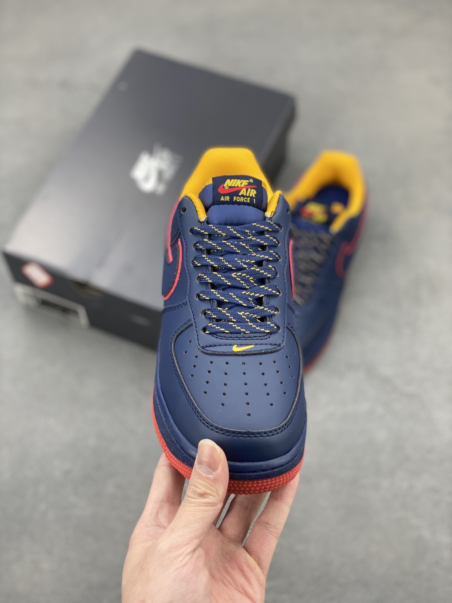 Nike Air Force 1 '07 Low Sneakers - Limited Edition, Navy/Red/Yellow 3 i1743960058994 2403 0 1