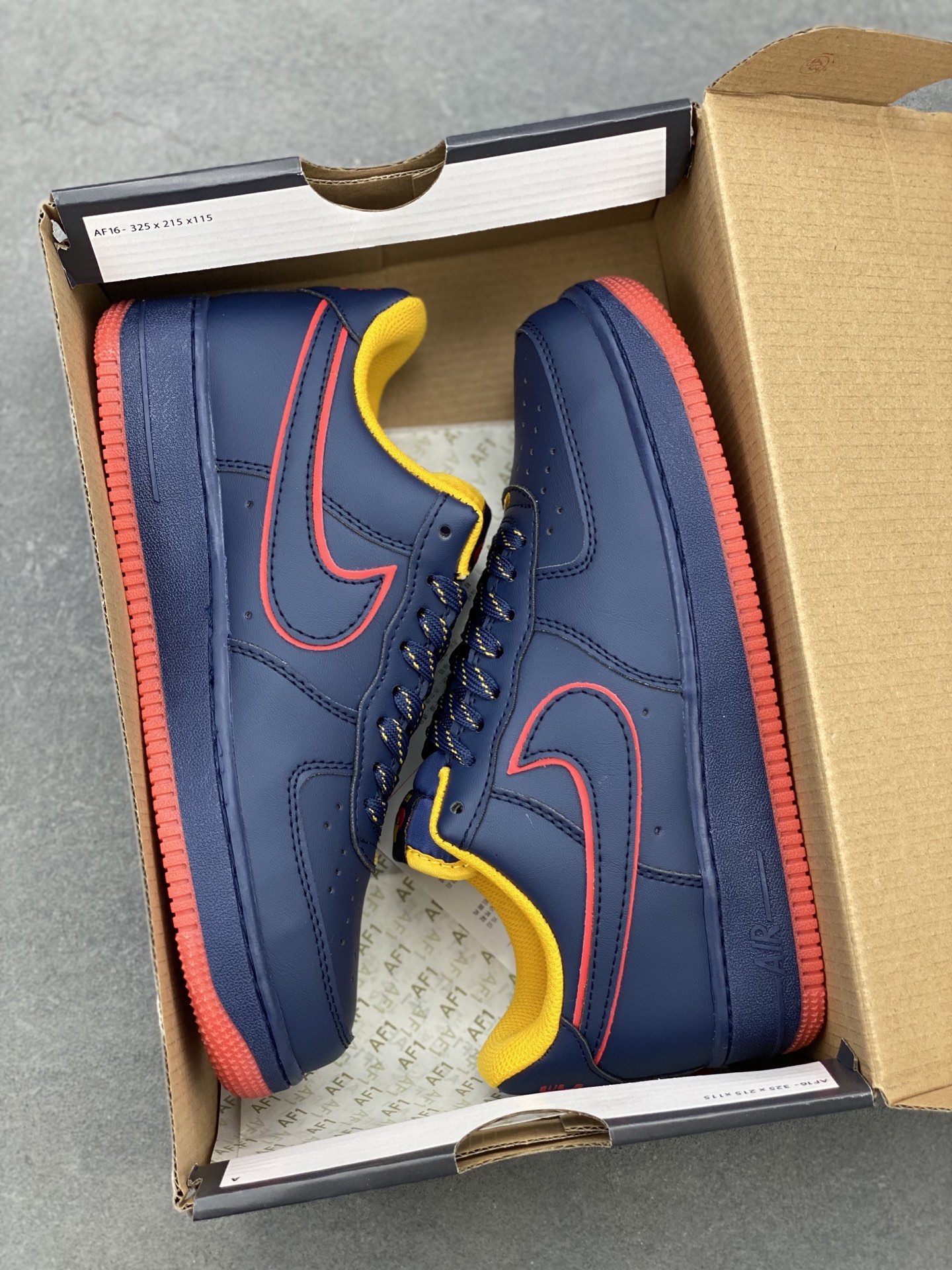 Nike Air Force 1 '07 Low Sneakers - Limited Edition, Navy/Red/Yellow 10 i1743960060095 153 0 8