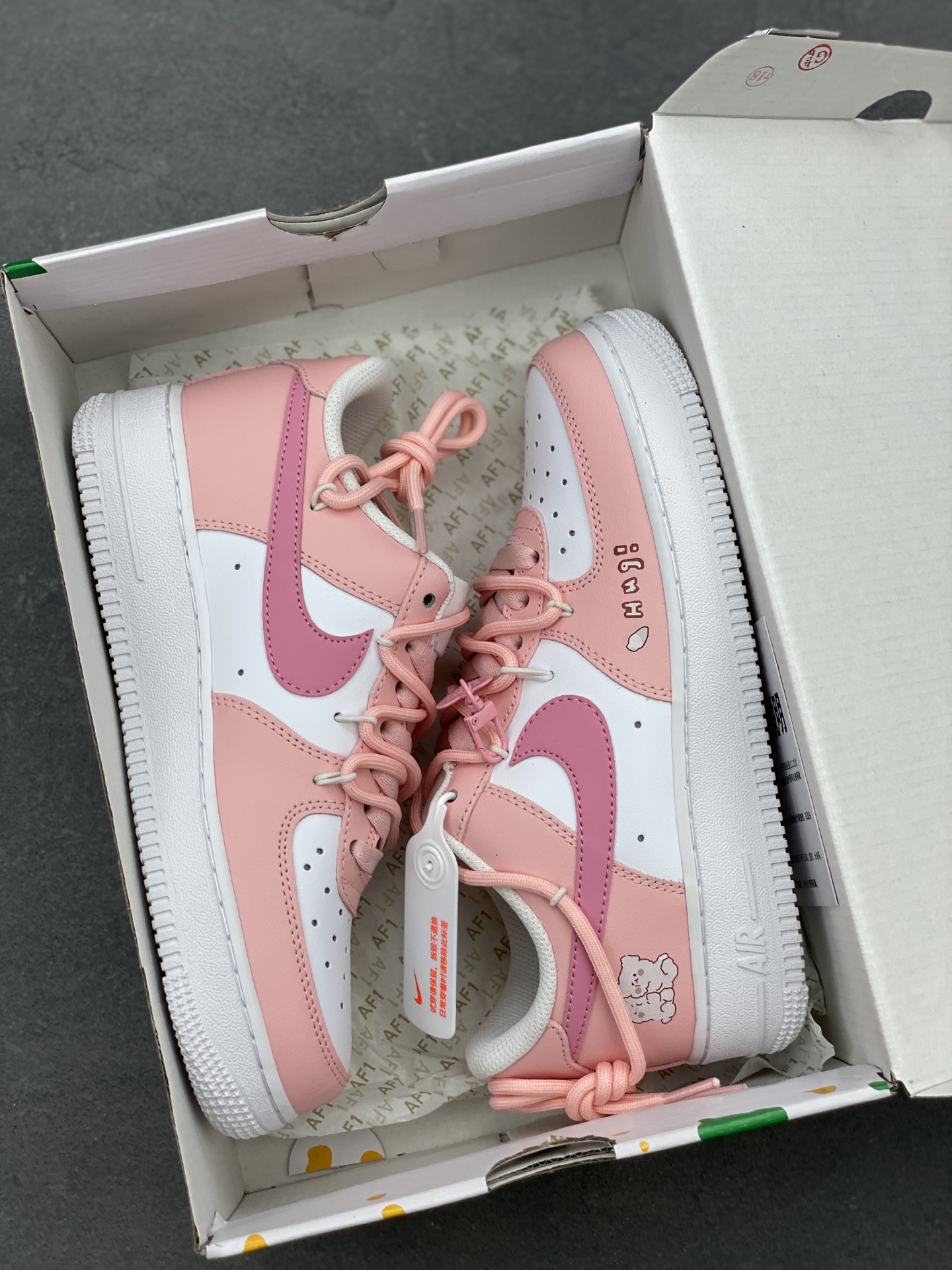 Nike Air Force 1 '07 Low Pink/White Custom Sneakers - Limited Edition 10 i1744096417115 5770 0 8