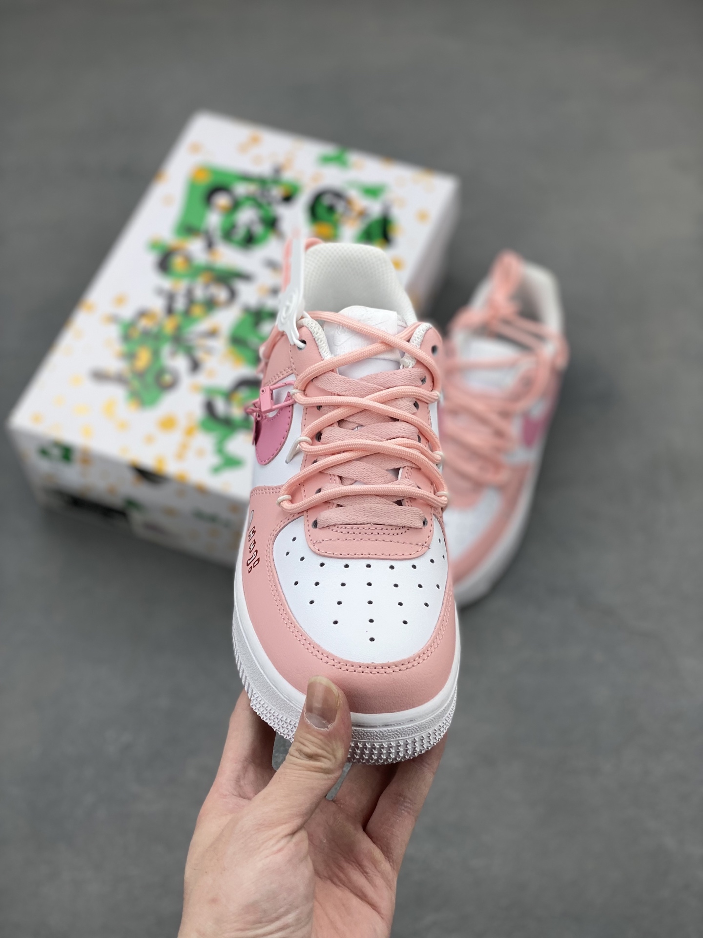 Nike Air Force 1 '07 Low Pink/White Custom Sneakers - Limited Edition 3 i1744096418387 7803 0 1