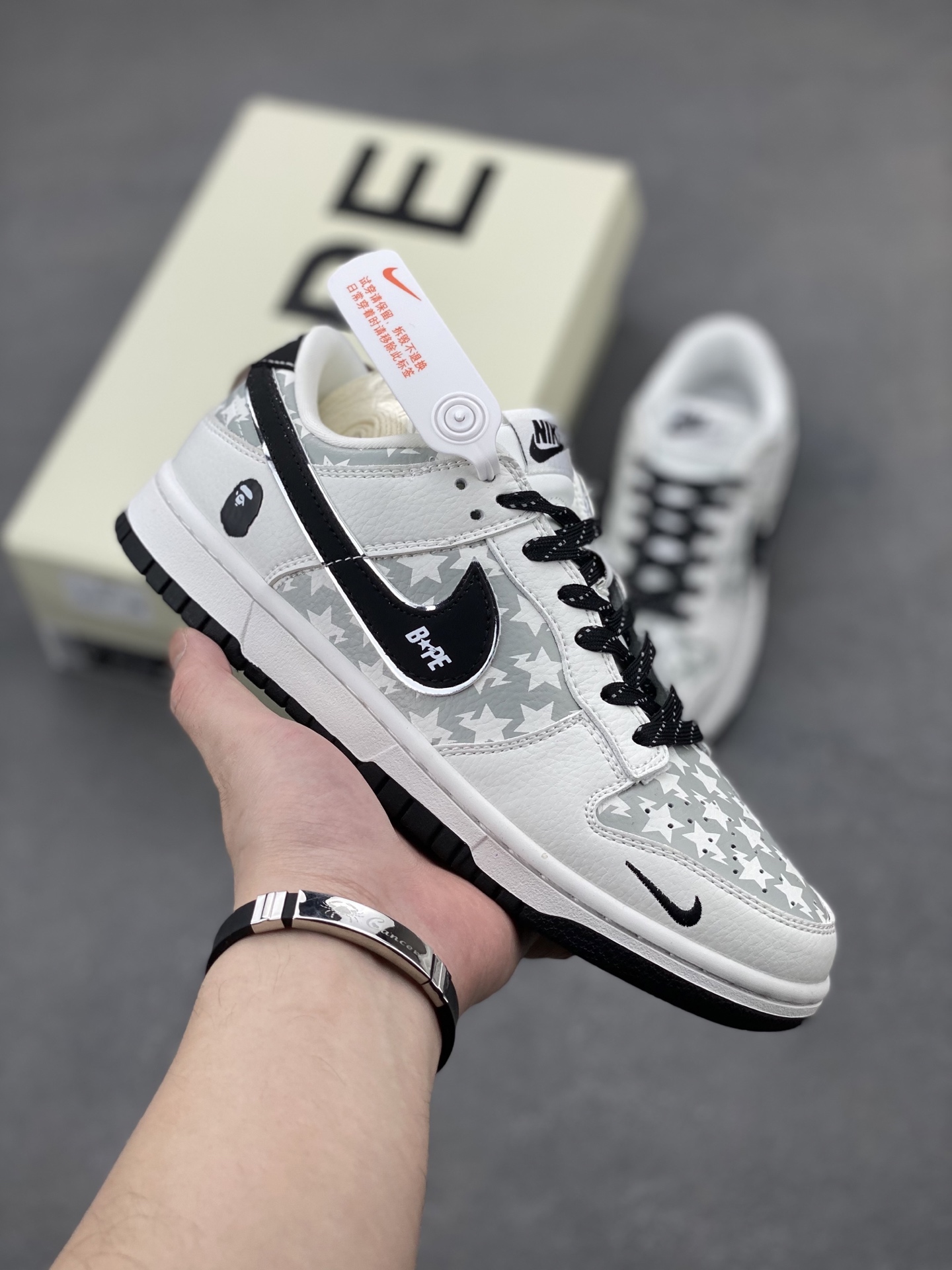 Nike SB Dunk Low BAPE Custom Casual Sneakers - Limited Edition