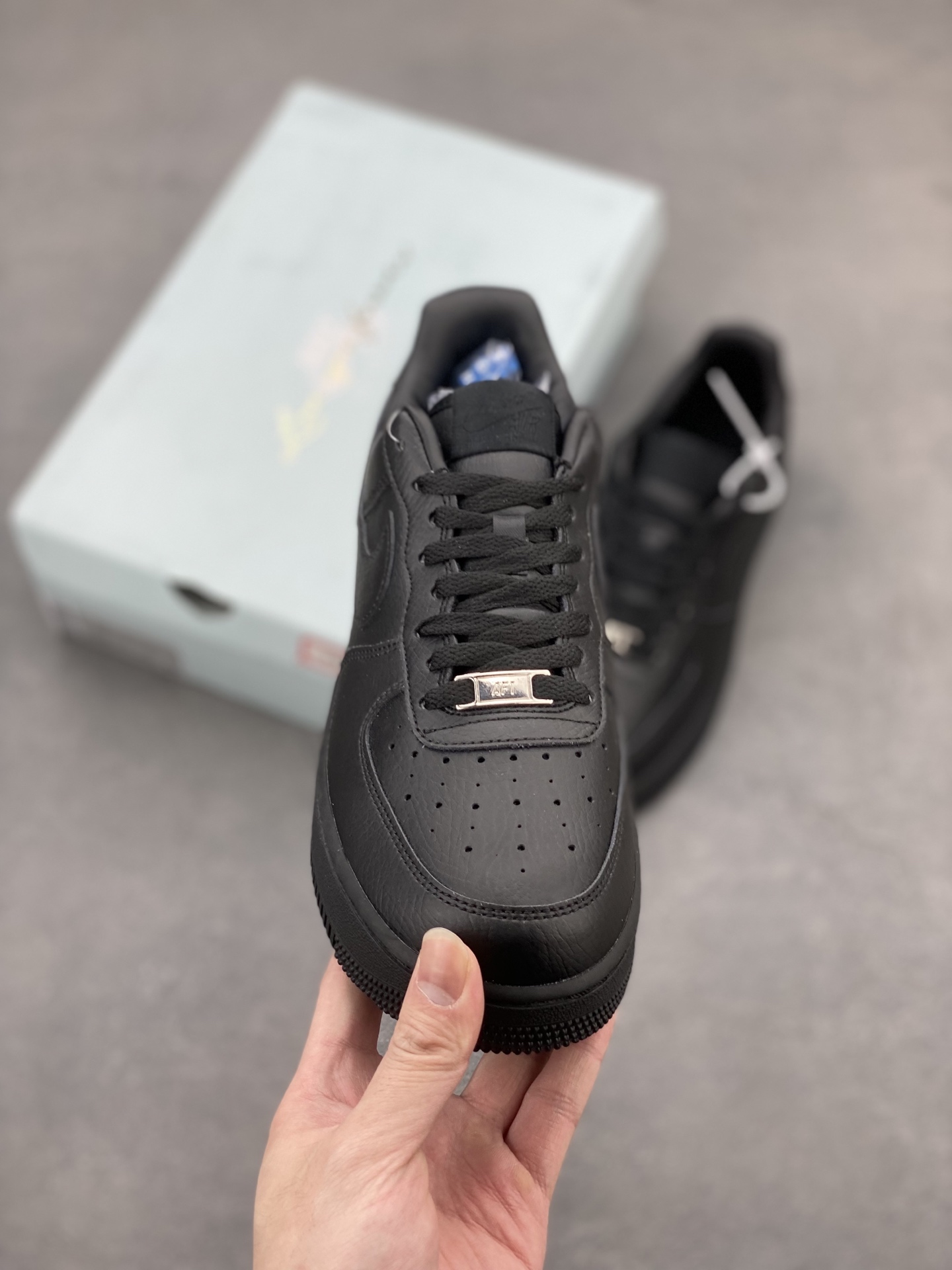 Nike Air Force 1 Low Black Leather Sneakers CZ8065-001 3 i1744314101658 2239 0 1