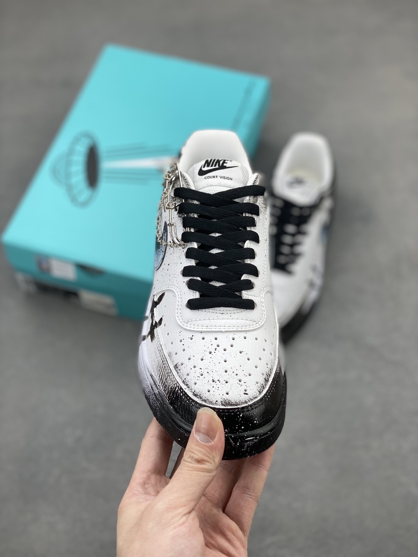Nike Court Vision Low 'Phantom Cross' Custom Sneakers - Graffiti Design 3 i1744489051645 9803 0 1
