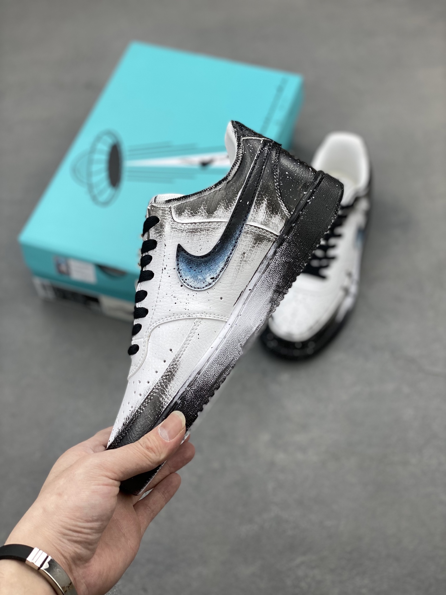 Nike Court Vision Low 'Phantom Cross' Custom Sneakers - Graffiti Design 4 i1744489054835 2138 0 2