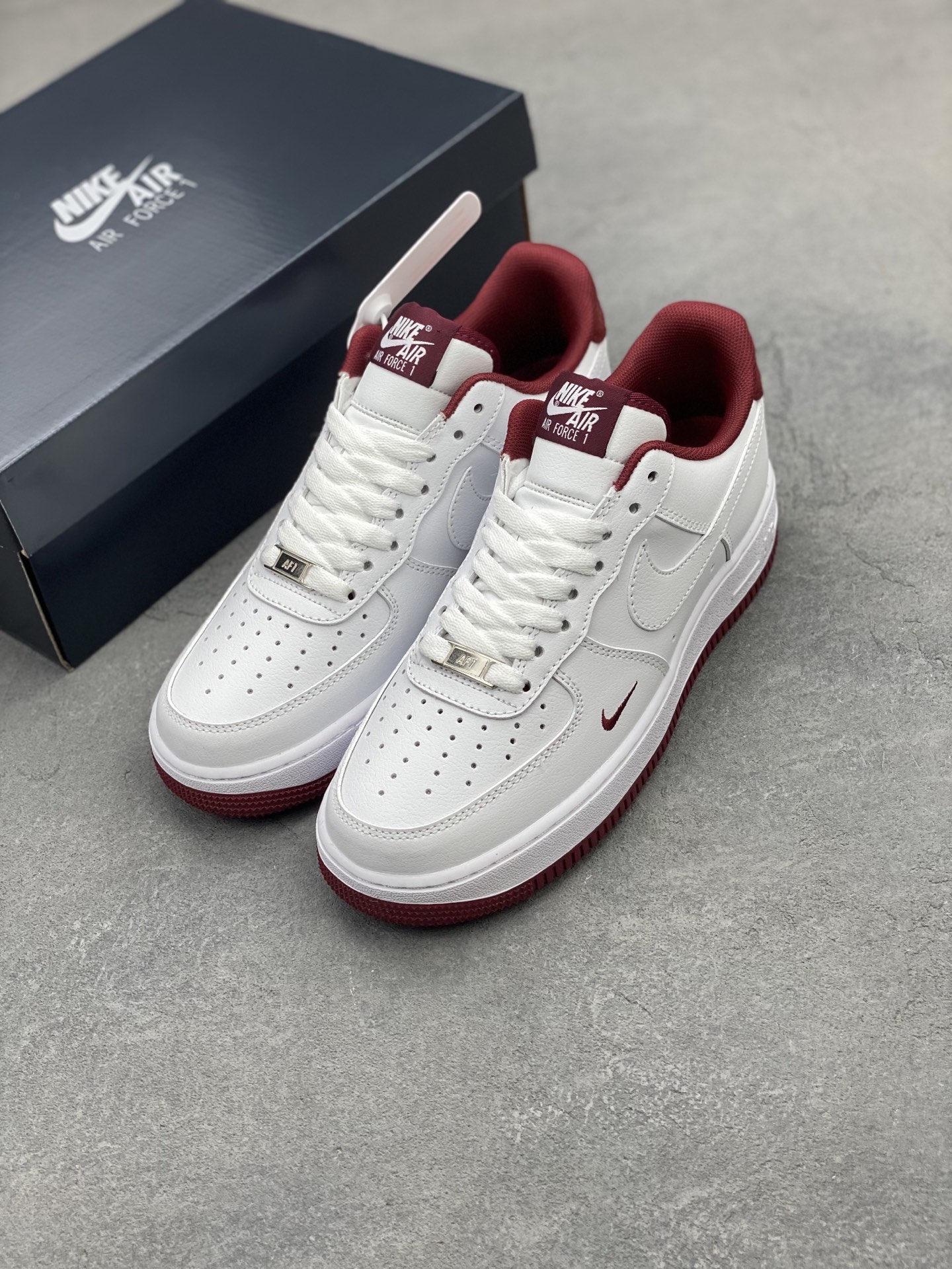 Nike Air Force 1 '07 Low White Burgundy Casual Sneakers HM9483-100 9 i1744489594271 5083 0 7