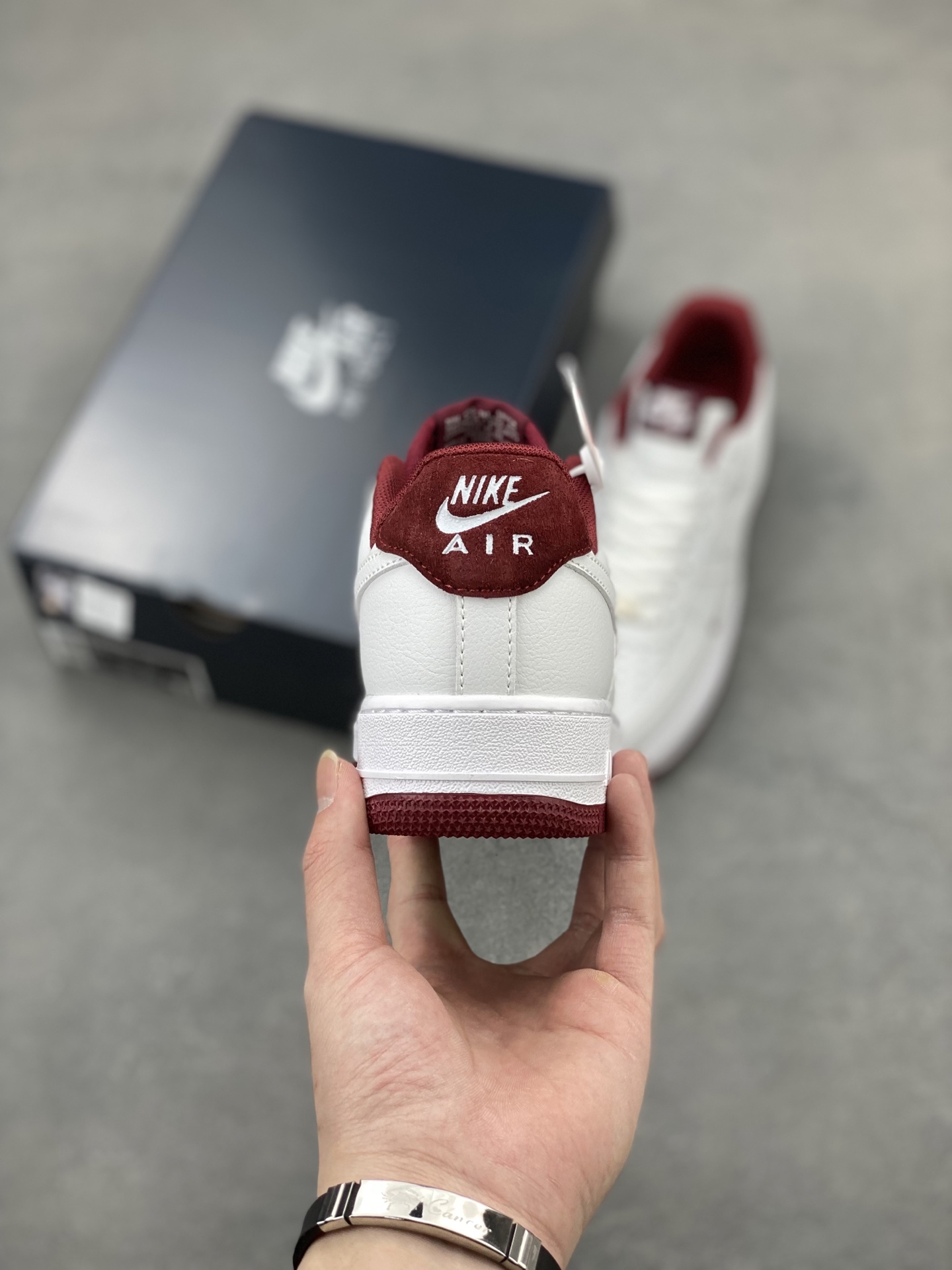 Nike Air Force 1 '07 Low White Burgundy Casual Sneakers HM9483-100 5 i1744489597316 3642 0 3