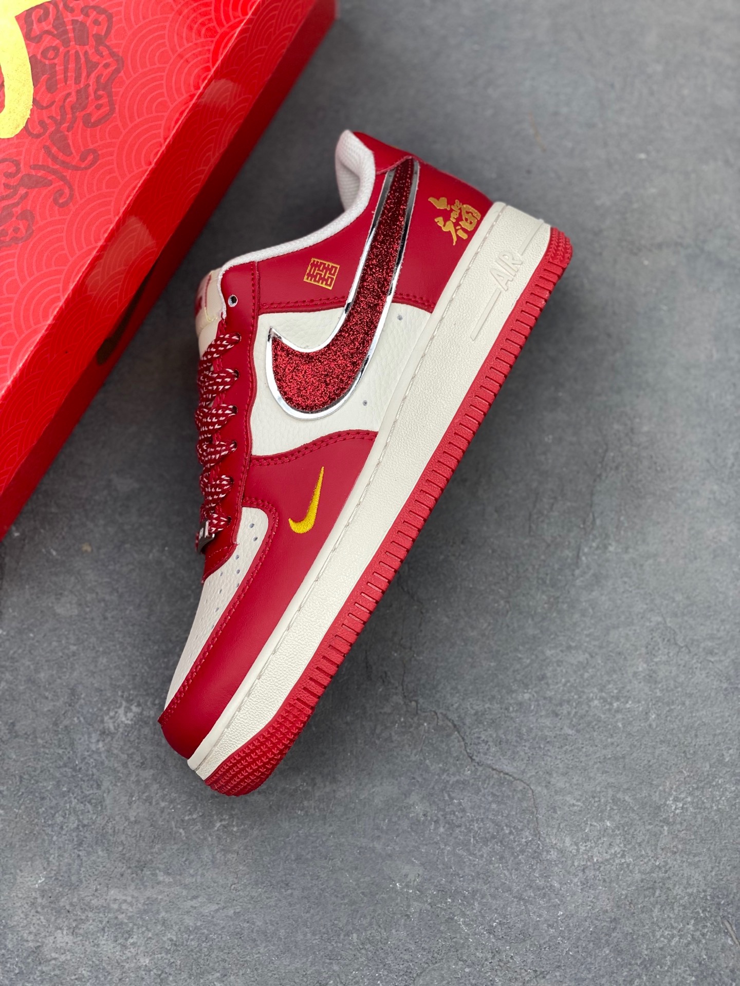 Nike Air Force 1 '07 Low Red/White Sneakers - Limited Edition Style 8 i1744489927825 818