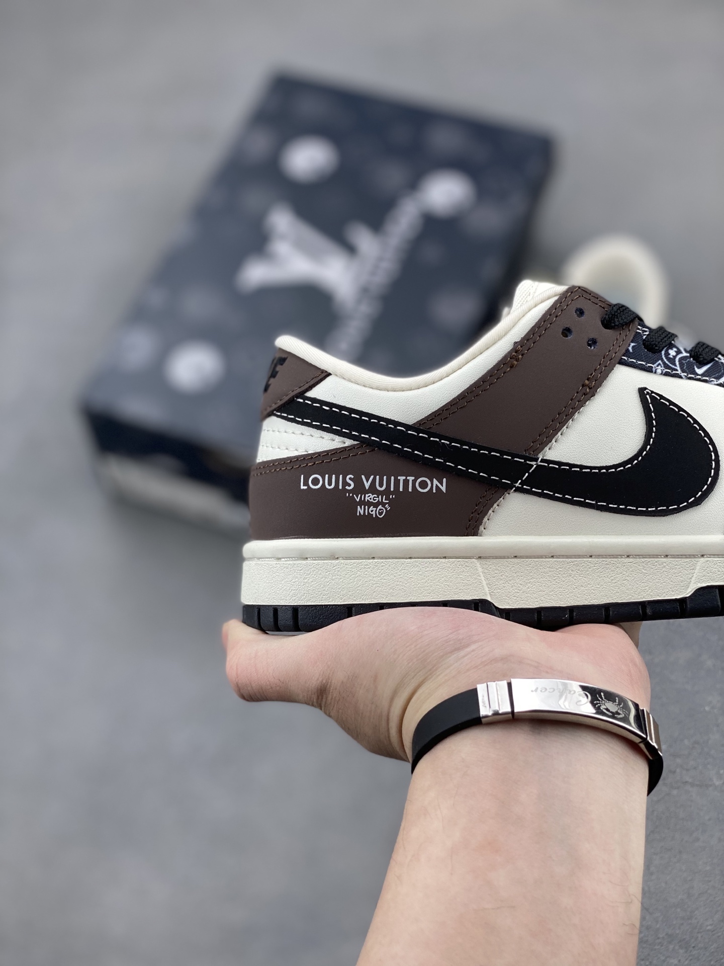 Nike SB Dunk Low x Louis Vuitton White Black Brown Company Grade Shoes 5 i1744571481462 4959 0 4