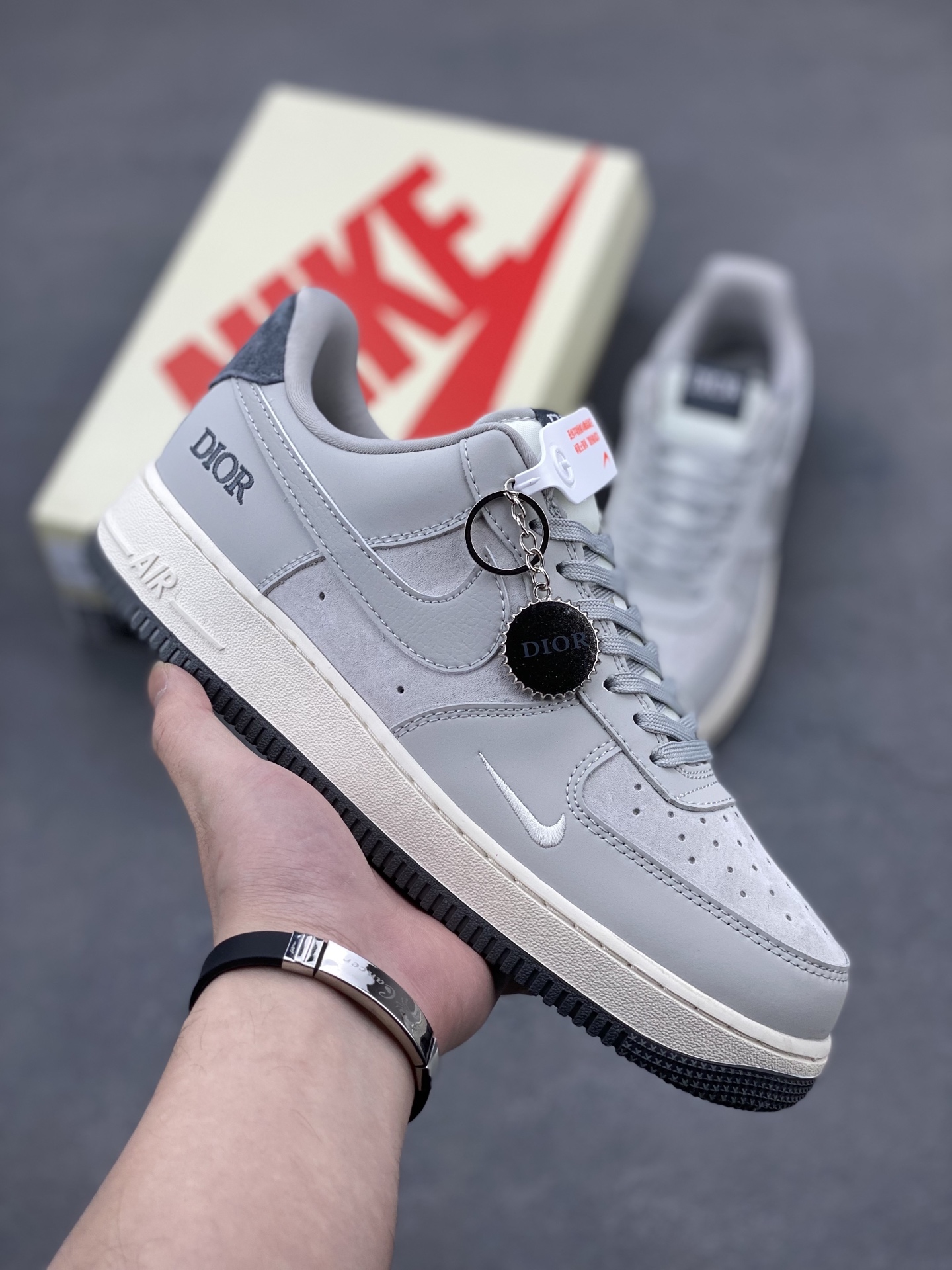 Nike Air Force 1 '07 Low Gray Dior Limited Edition Sneakers 2 i1744572623480 7497 0 0