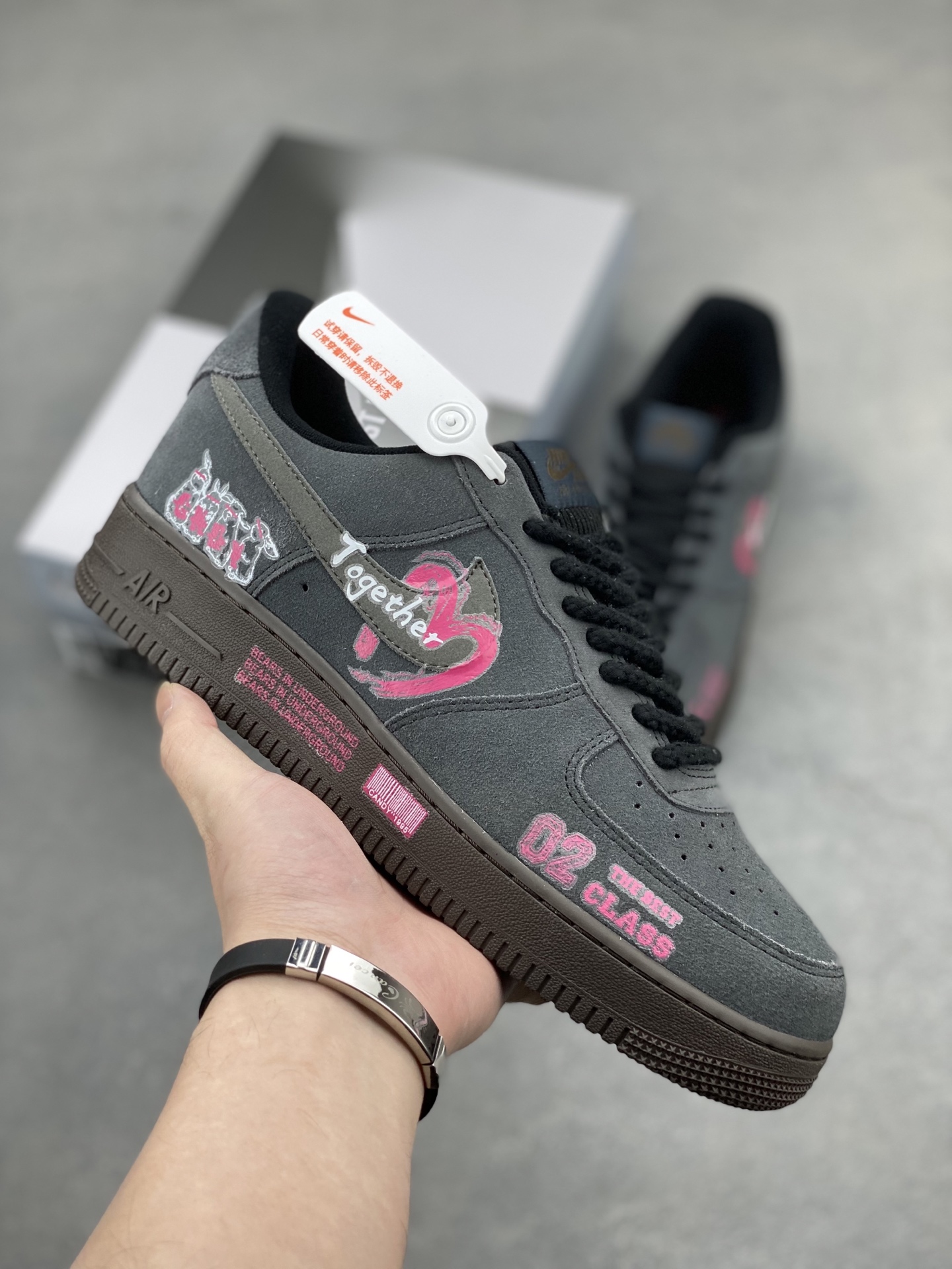 Nike Air Force 1 'Black Pink' Custom Low-Top Sneakers - Limited Edition 2 i1744572961369 4676 0 0
