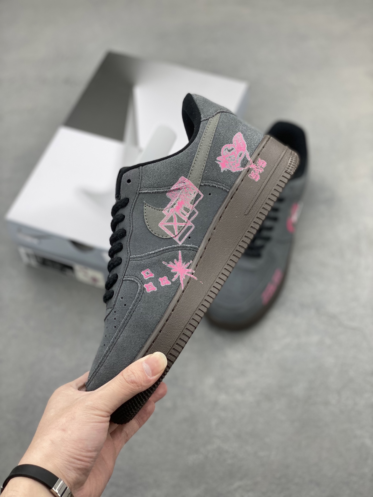 Nike Air Force 1 'Black Pink' Custom Low-Top Sneakers - Limited Edition 4 i1744572966856 3055 0 2