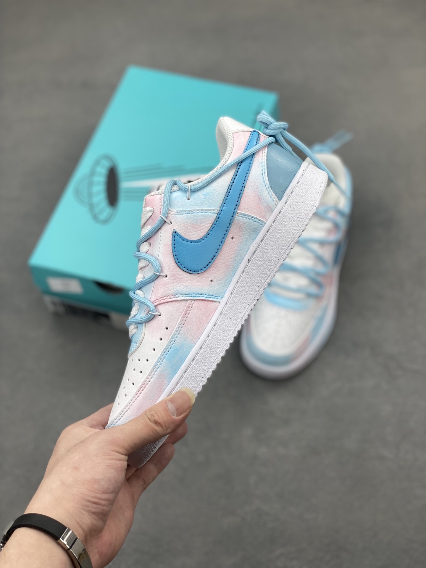 Nike Court Vision Low 'Half Summer Evening' Custom Graffiti Sneakers 4 i1745265661595 1938 0 2