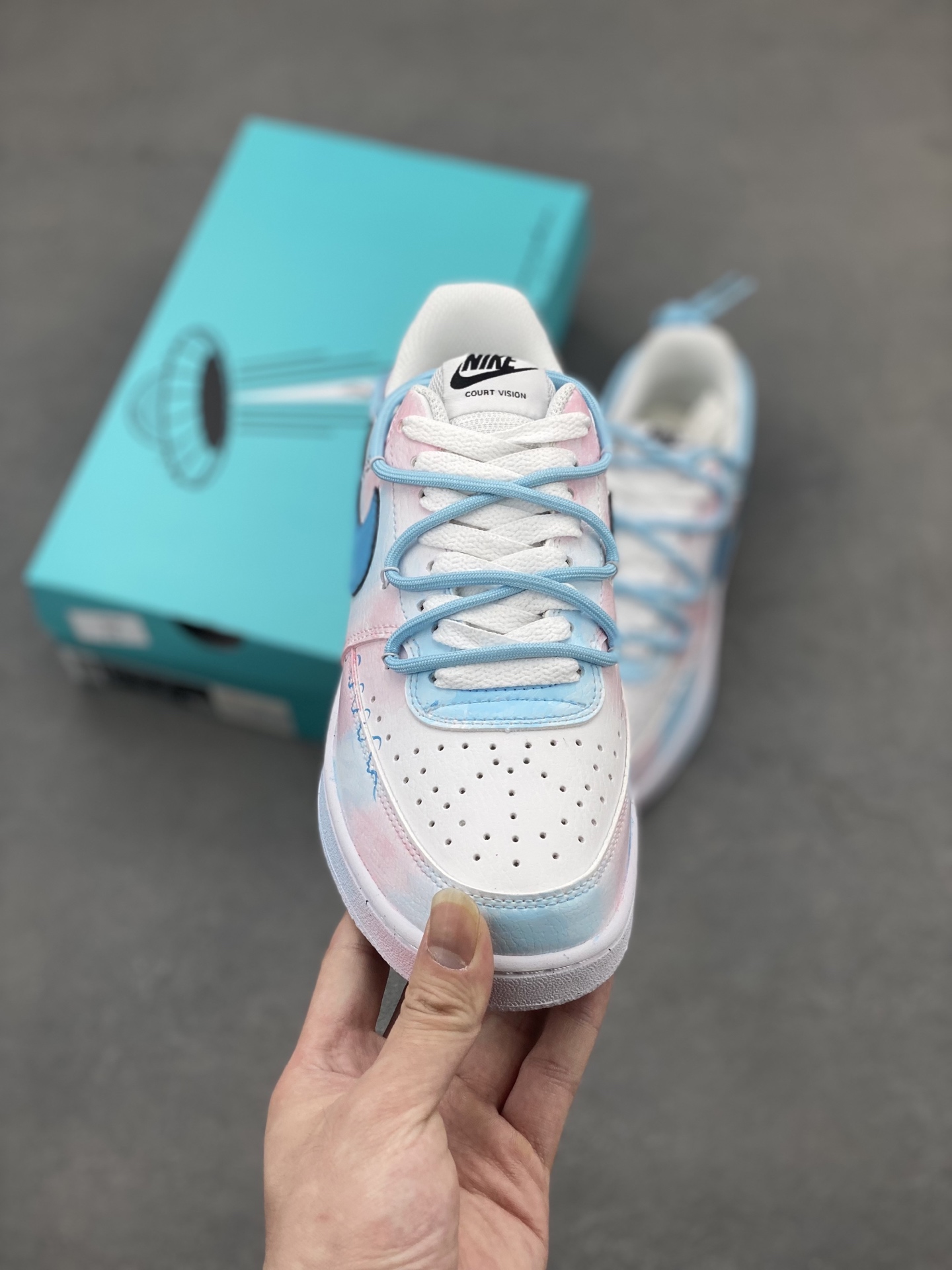 Nike Court Vision Low 'Half Summer Evening' Custom Graffiti Sneakers 3 i1745265661664 2036 0 1