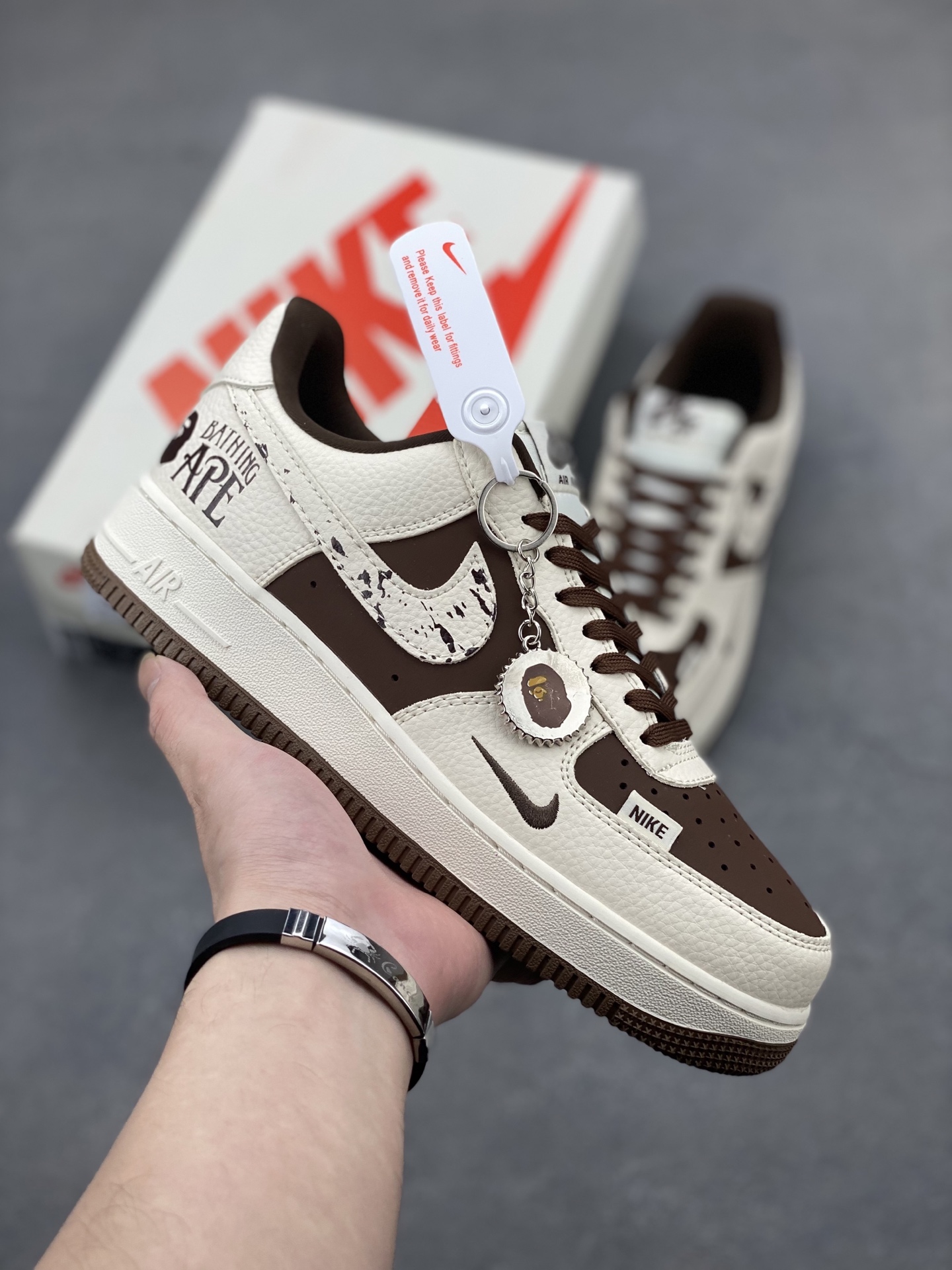 Nike Air Force 1 '07 Low Bape Collaboration Cream Brown Sneakers 2 i1745522369156 8353 0 0